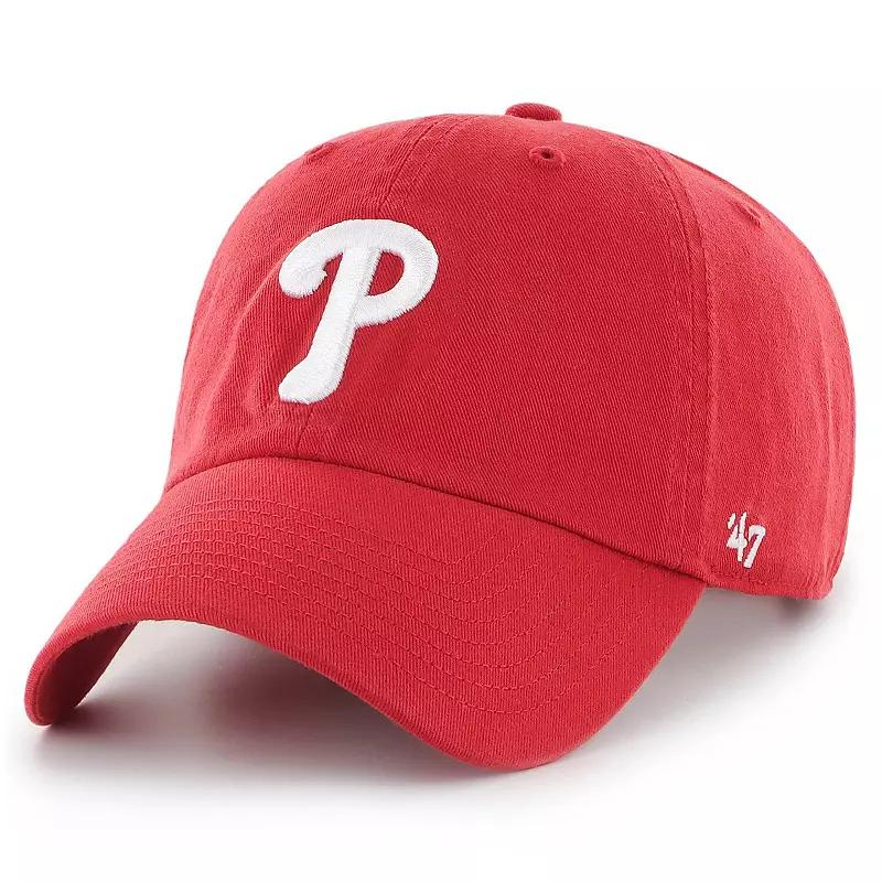 Men's '47 Red Philadelphia Phillies Heritage Clean Up Adjustable Hat Product Image