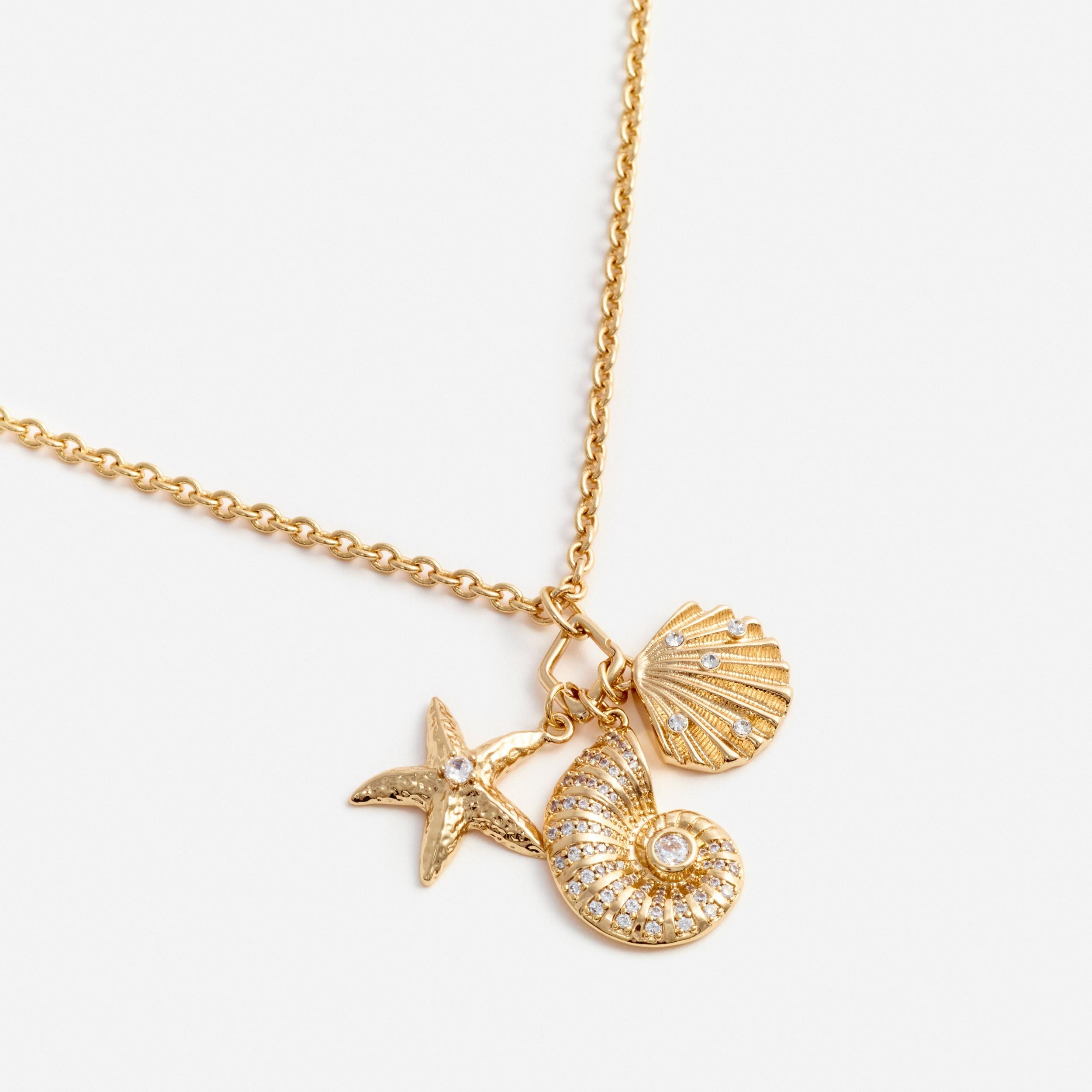 Gold Multi Charm Necklace Product Image