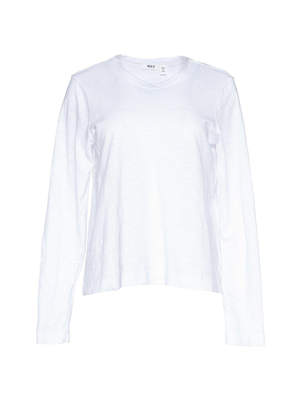 Womens Baby Fit Long Sleeve Shrunken Crewneck Tee Product Image