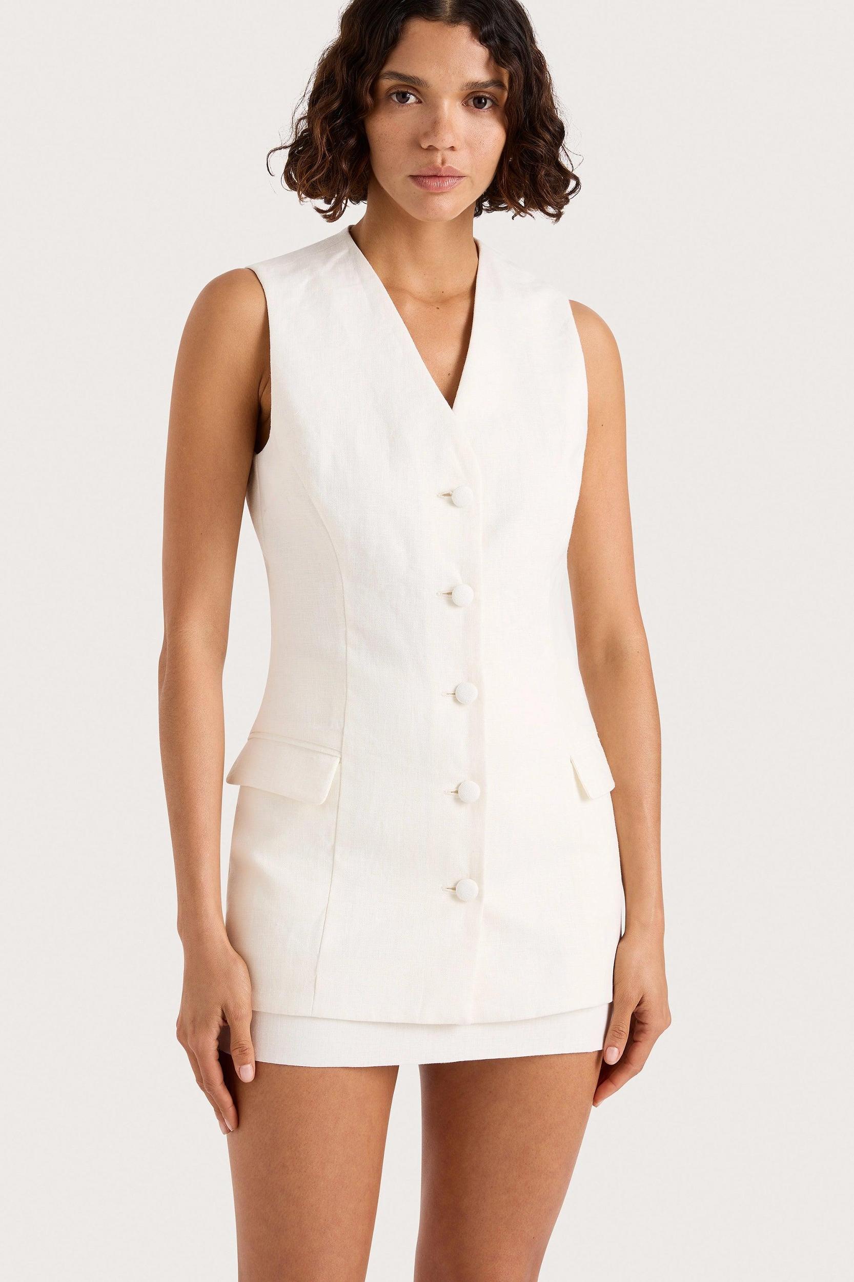 Ambra Mini Dress White - Final Sale Product Image