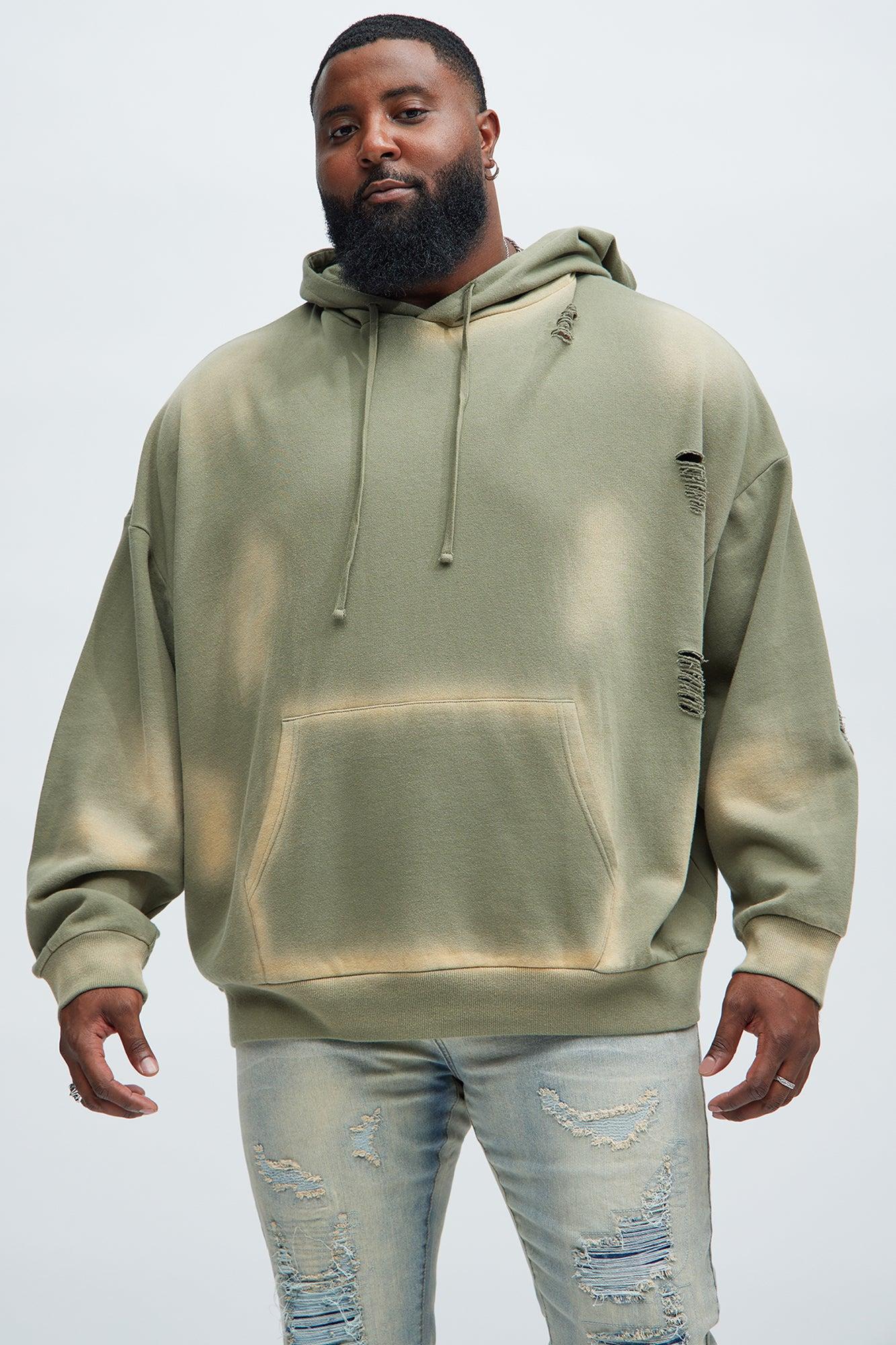 Tyson Brushed Oversized Hoodie - Olive Product Image