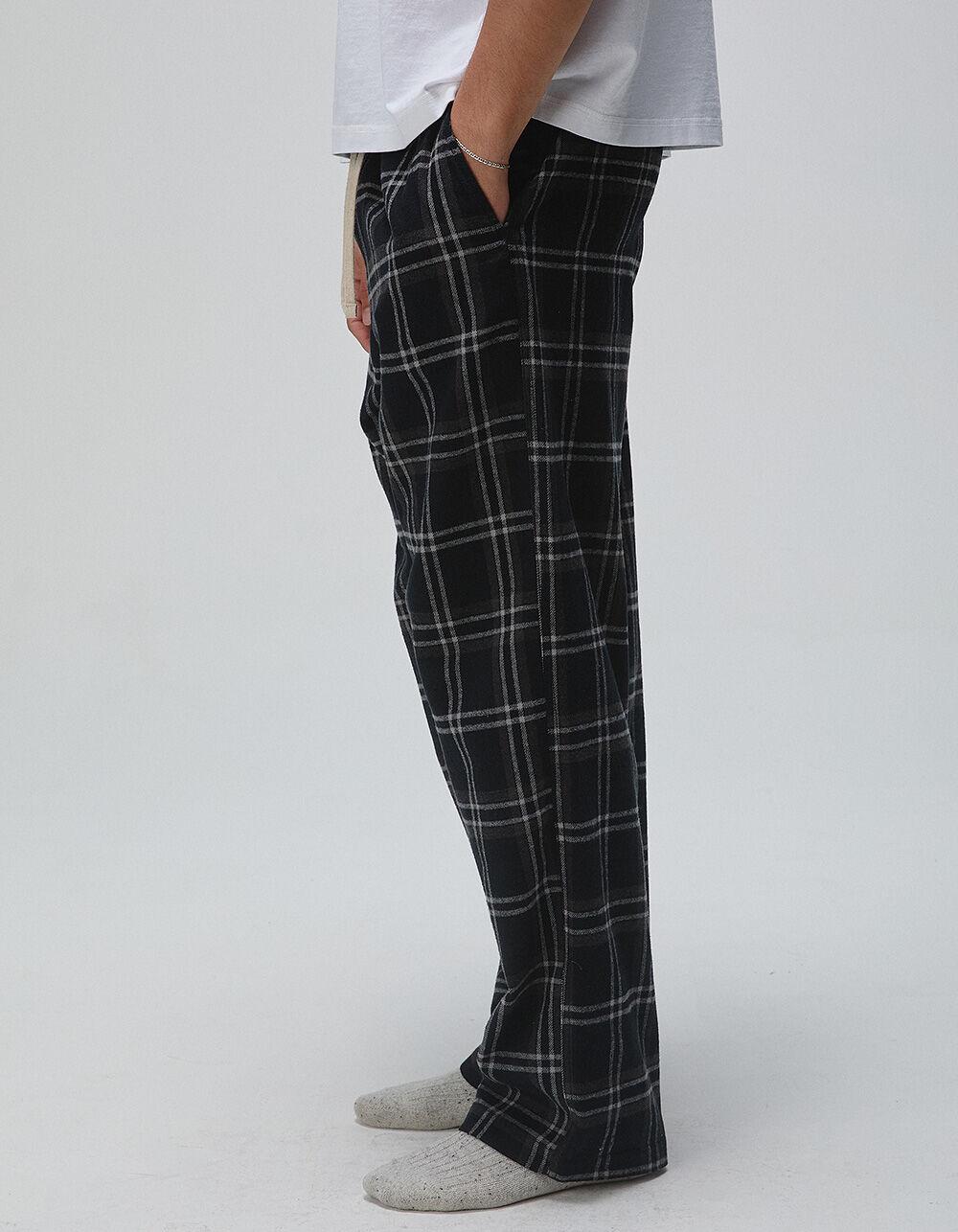 RSQ Mens Plaid Pajama Pants - WHT/GRAY Product Image