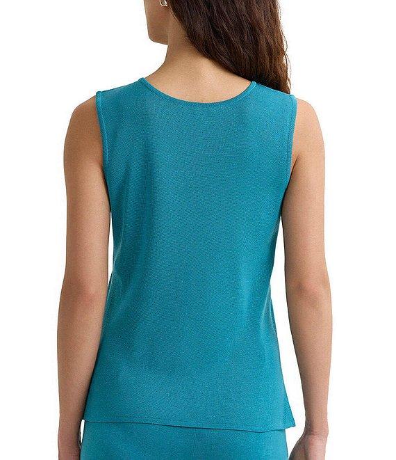 Ming Wang Knit Scoop Neck Sleeveless Tank Product Image