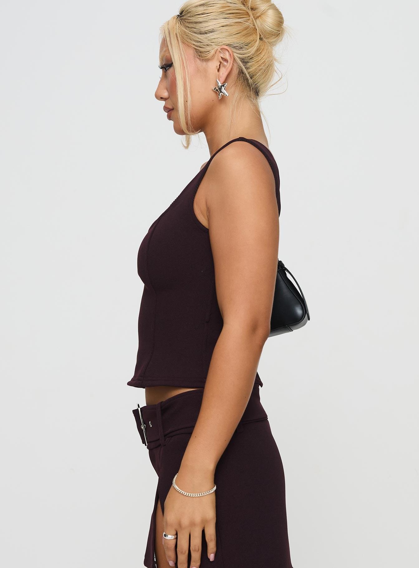 Evonne Corset Top Wine Product Image