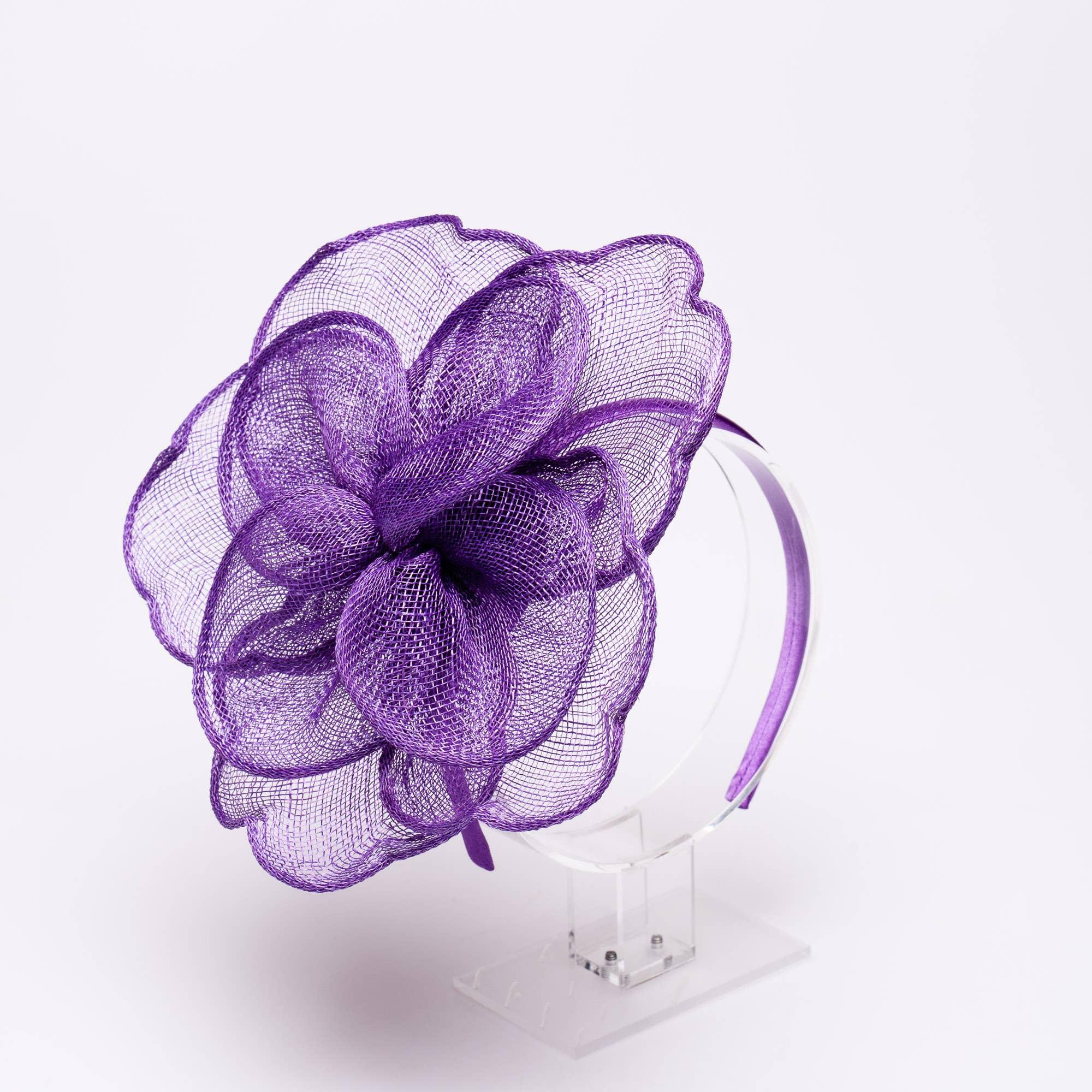 Sinamay Peony Pedal Narrow Headband Fascinator Product Image