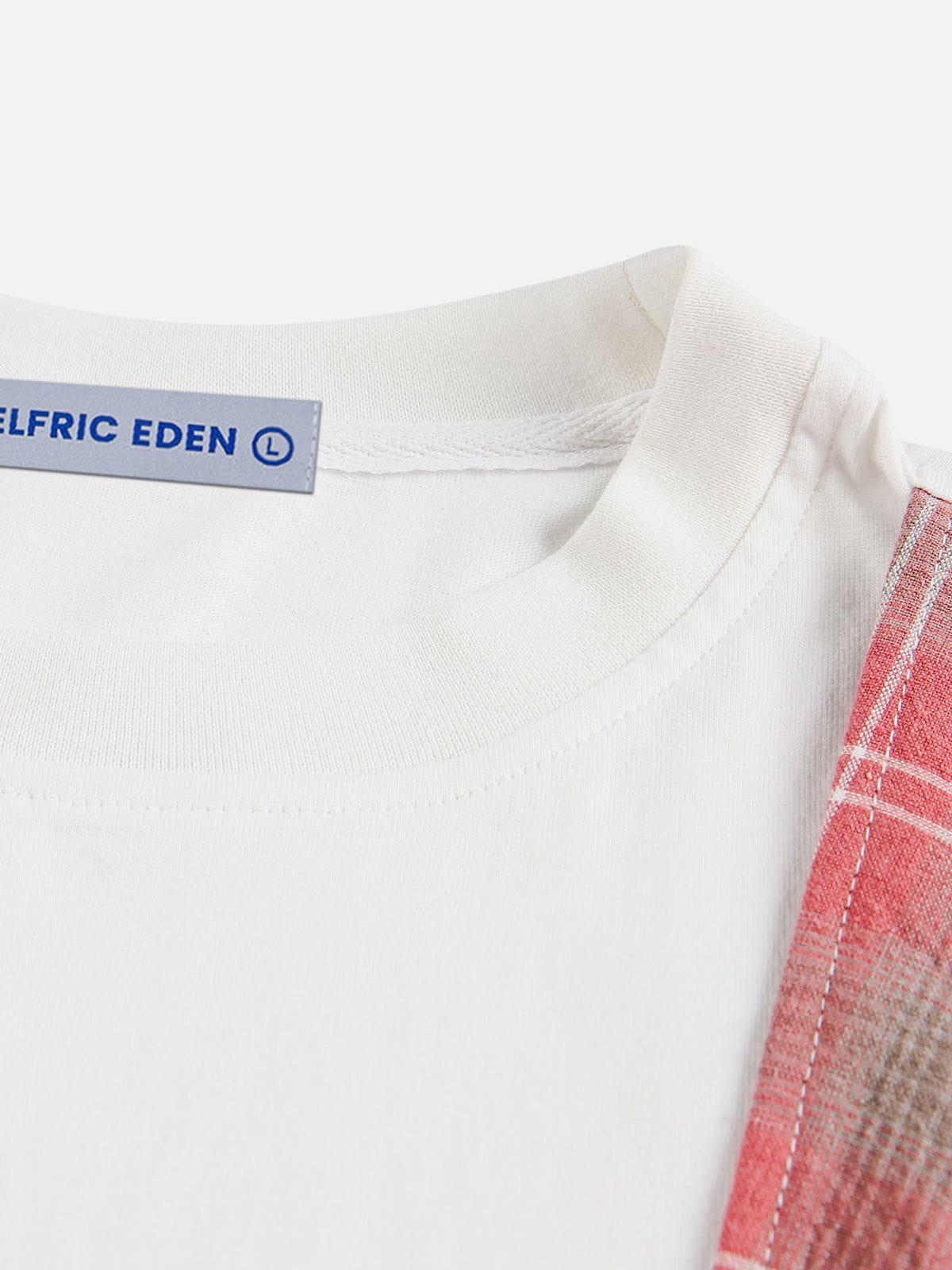 Aelfric Eden Plaid Patchwork Tee Product Image