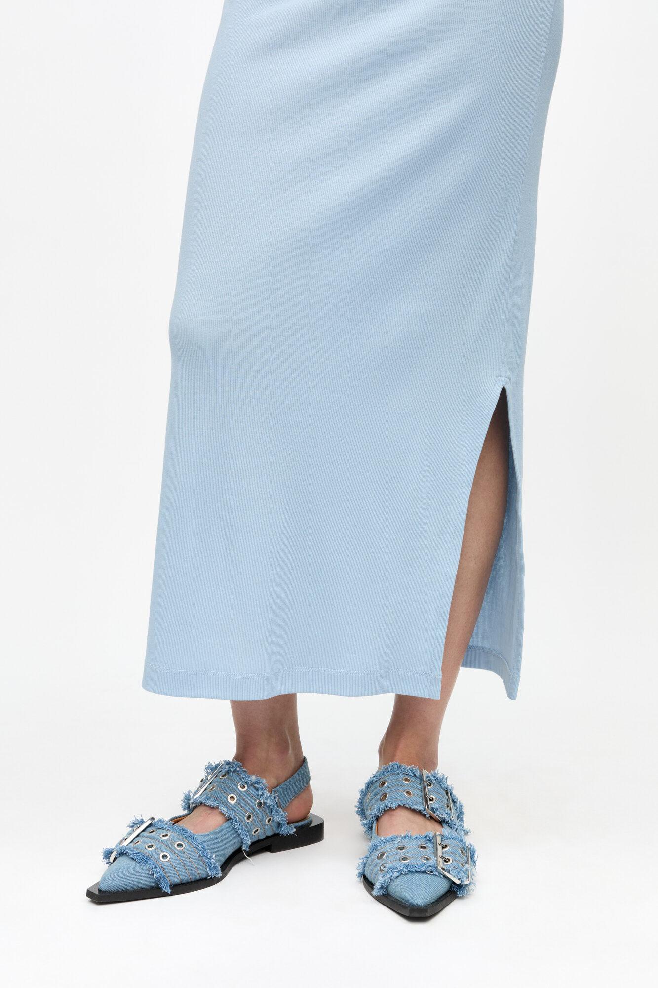 Denim Charms Feminine Buckle Ballerinas Product Image