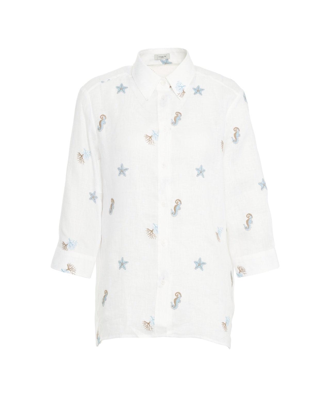 Linen blouse with embroidery Product Image