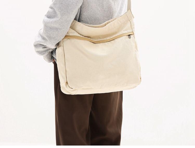 Multi-Pocket Canvas Crossbody Bag Product Image