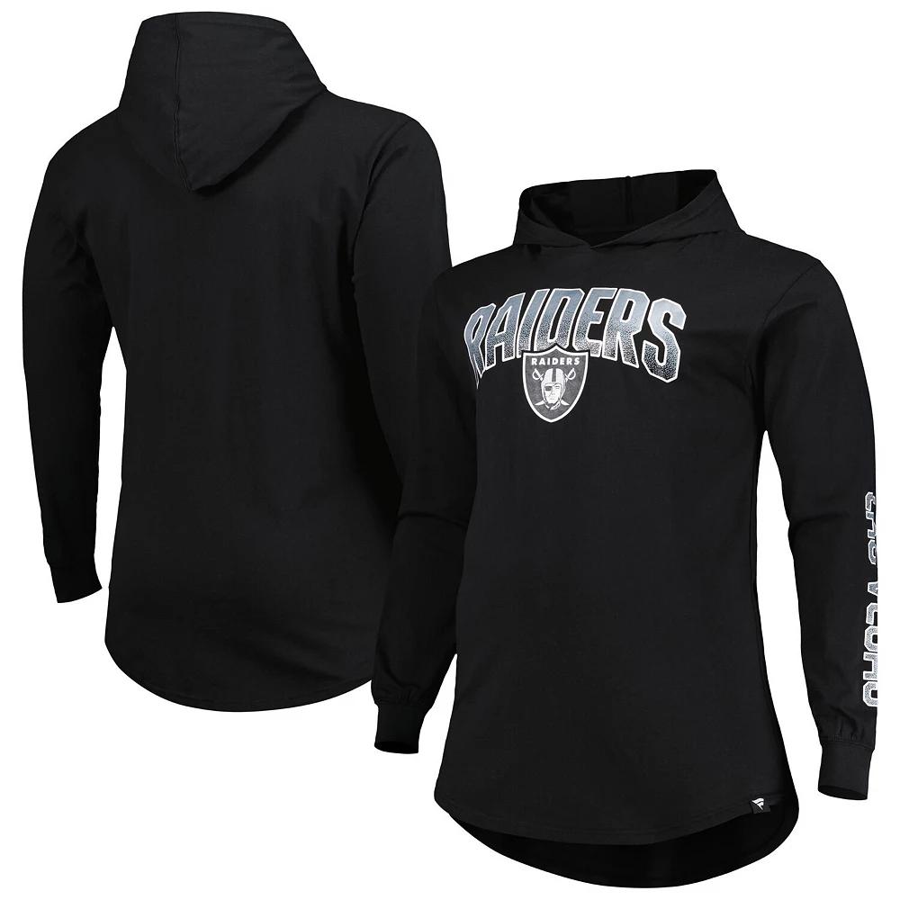 Mens Fanatics Branded Black Las Vegas Raiders Big & Tall Front Runner Pullover Hoodie Product Image