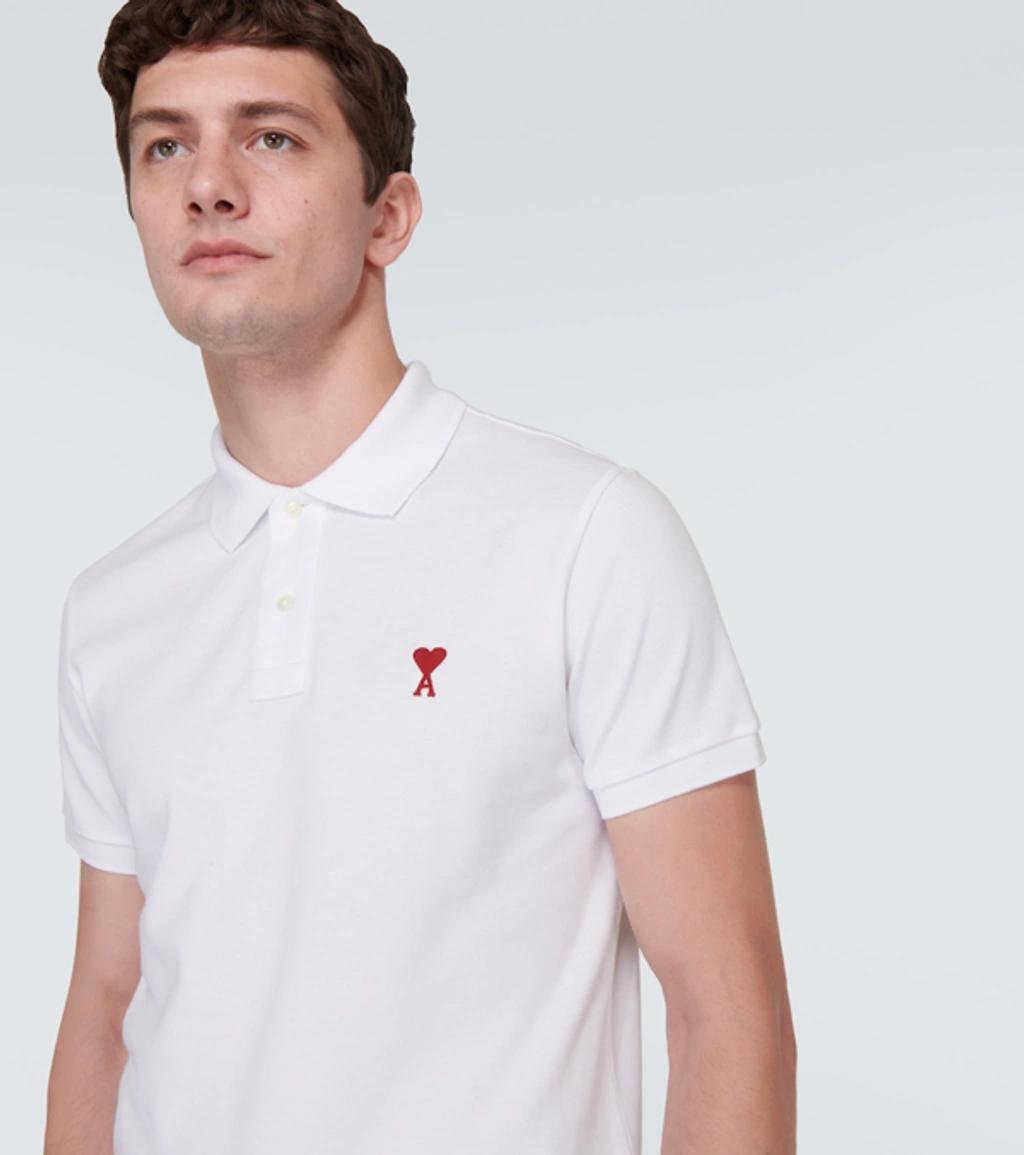 White Cotton Ami de Coeur Polo Product Image
