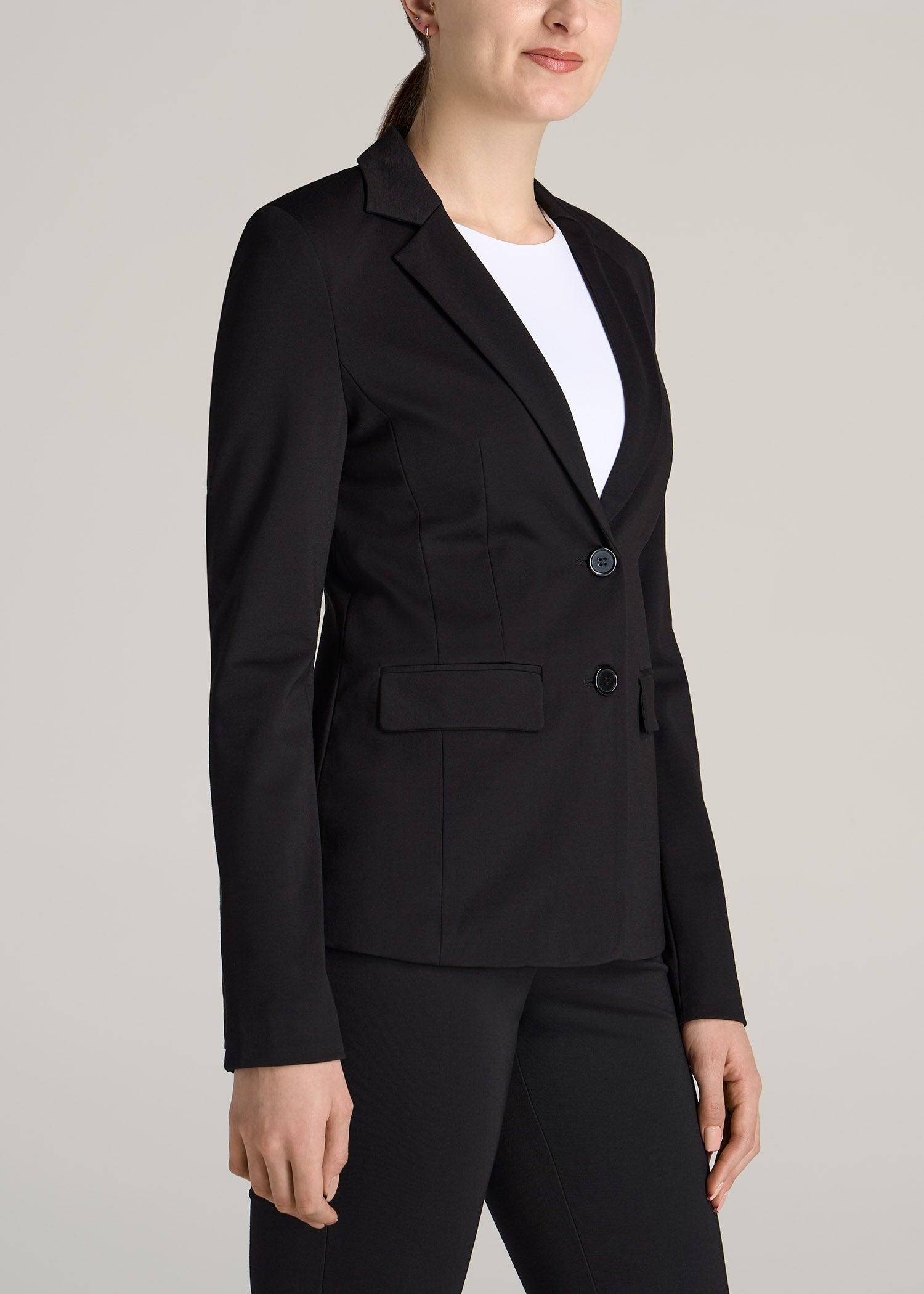 SLIM-FIT Two Button Blazer for Tall Women in Black Female Product Image