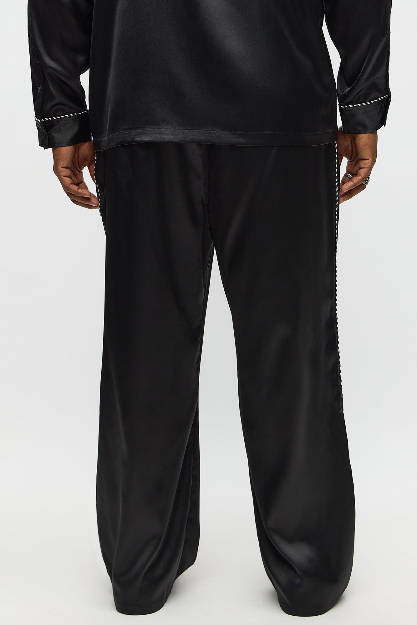 Relaxed Luxe Track Trousers - Black Male Product Image