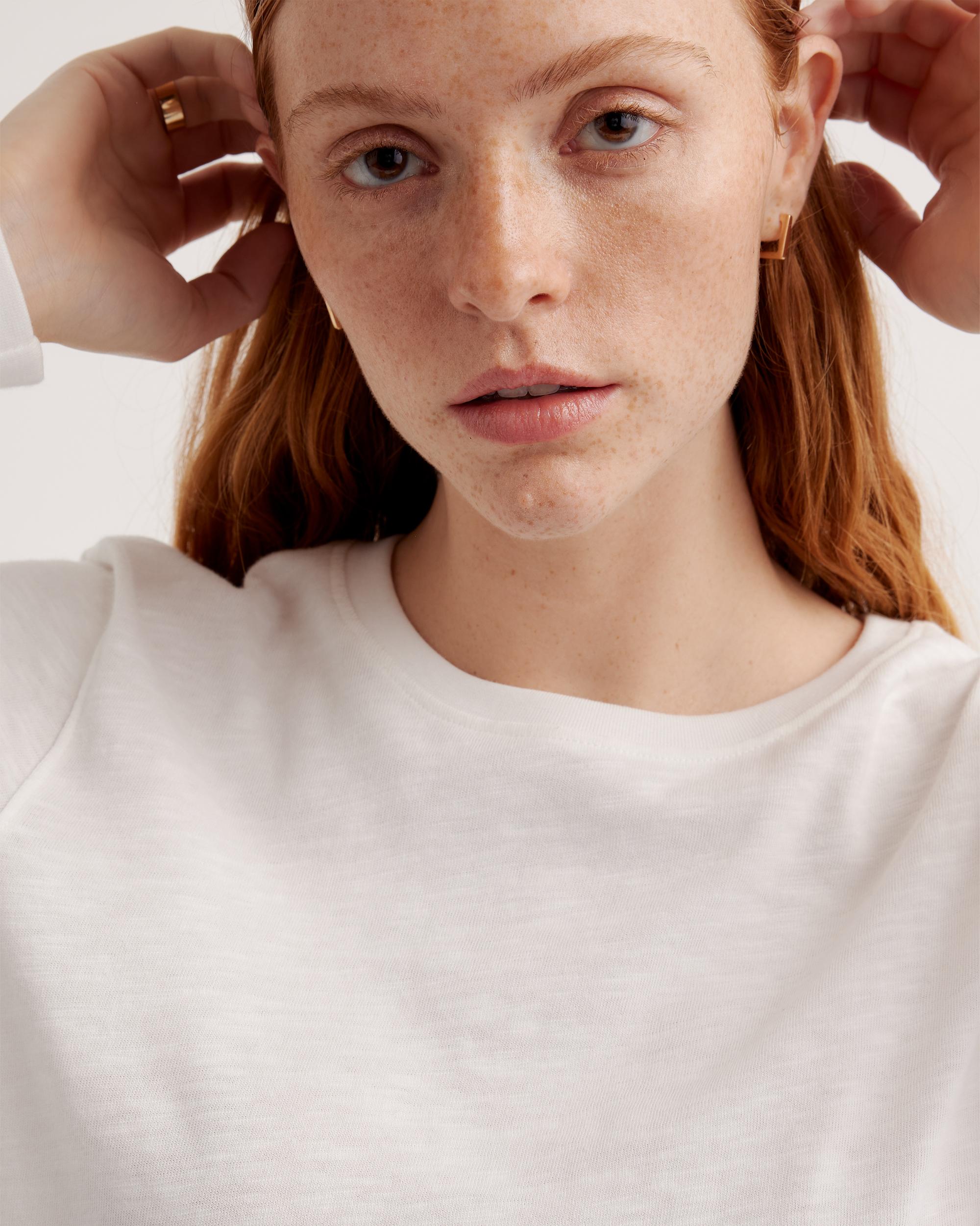 Quince | Women's Slub Long Sleeve T-Shirt Organic Cotton Product Image