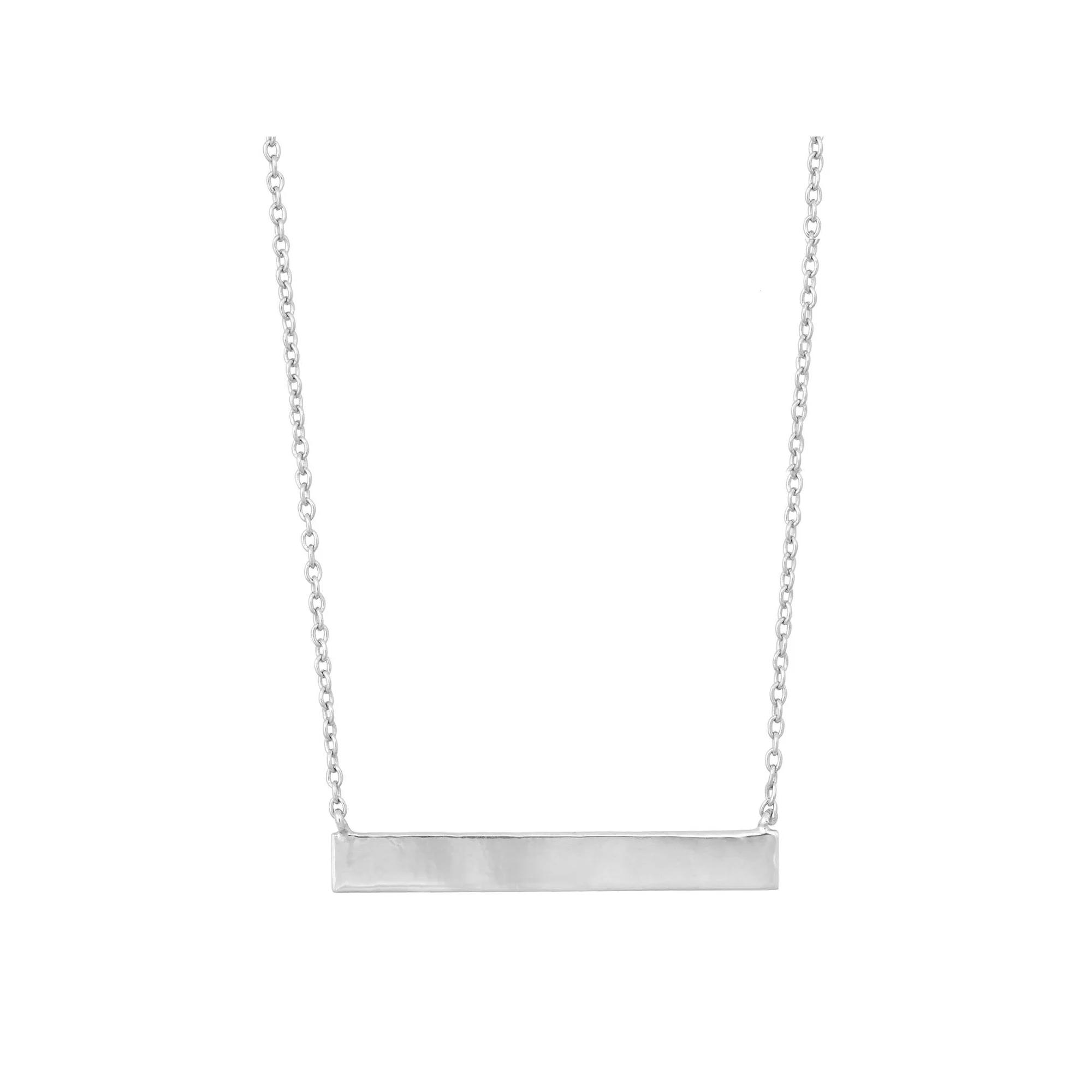 Argento Bella Sterling Silver Bar Necklace, Women's, Size: 16-18" ADJ Product Image