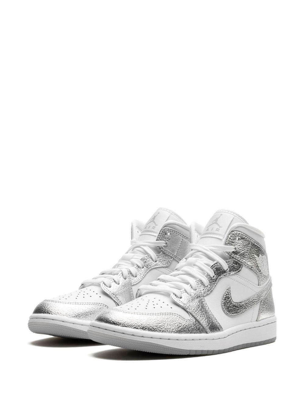 Air Jordan 1 Mid SE "Metallic Silver" sneakers Product Image