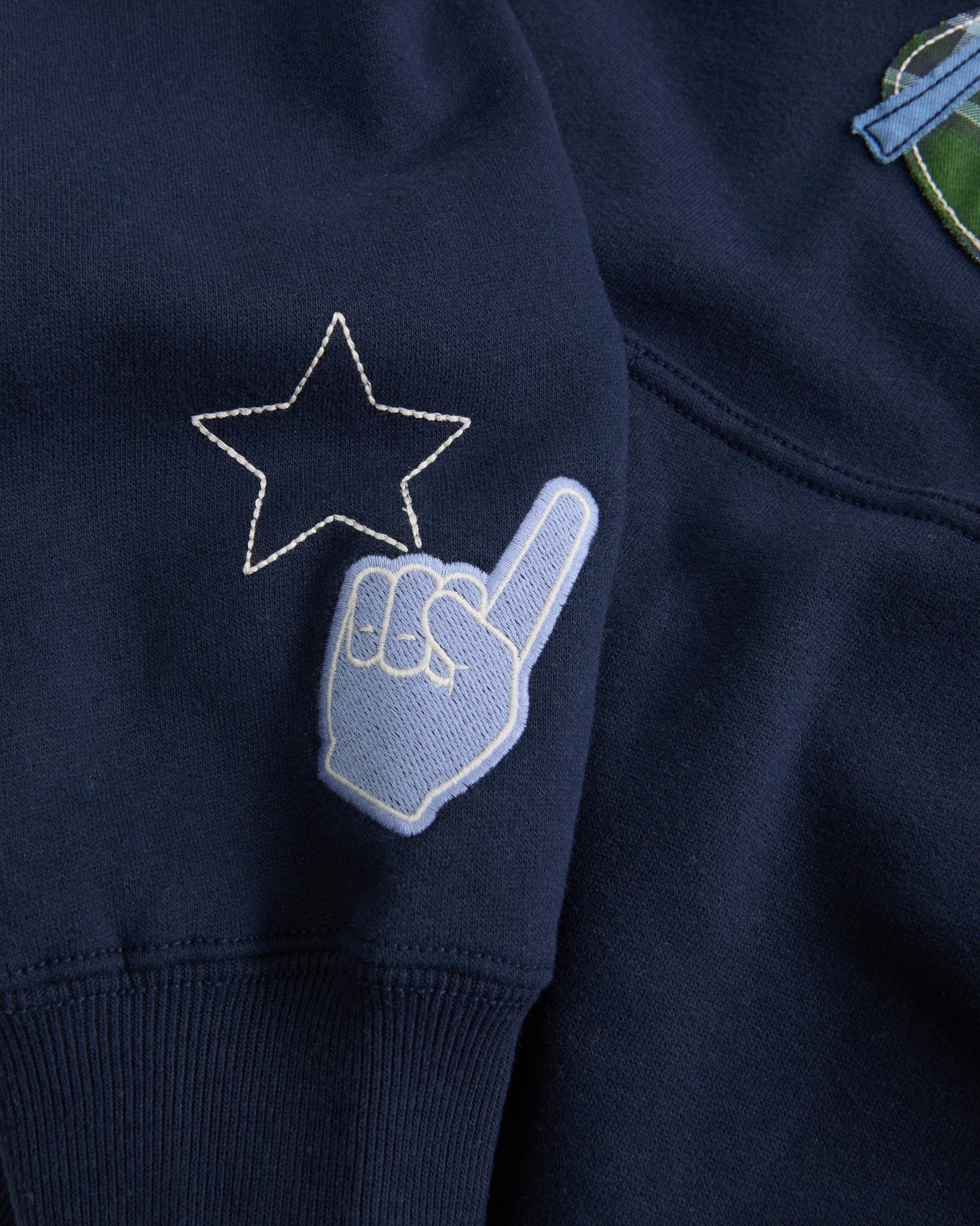 Oversized Go Team Graphic Hoodie Product Image