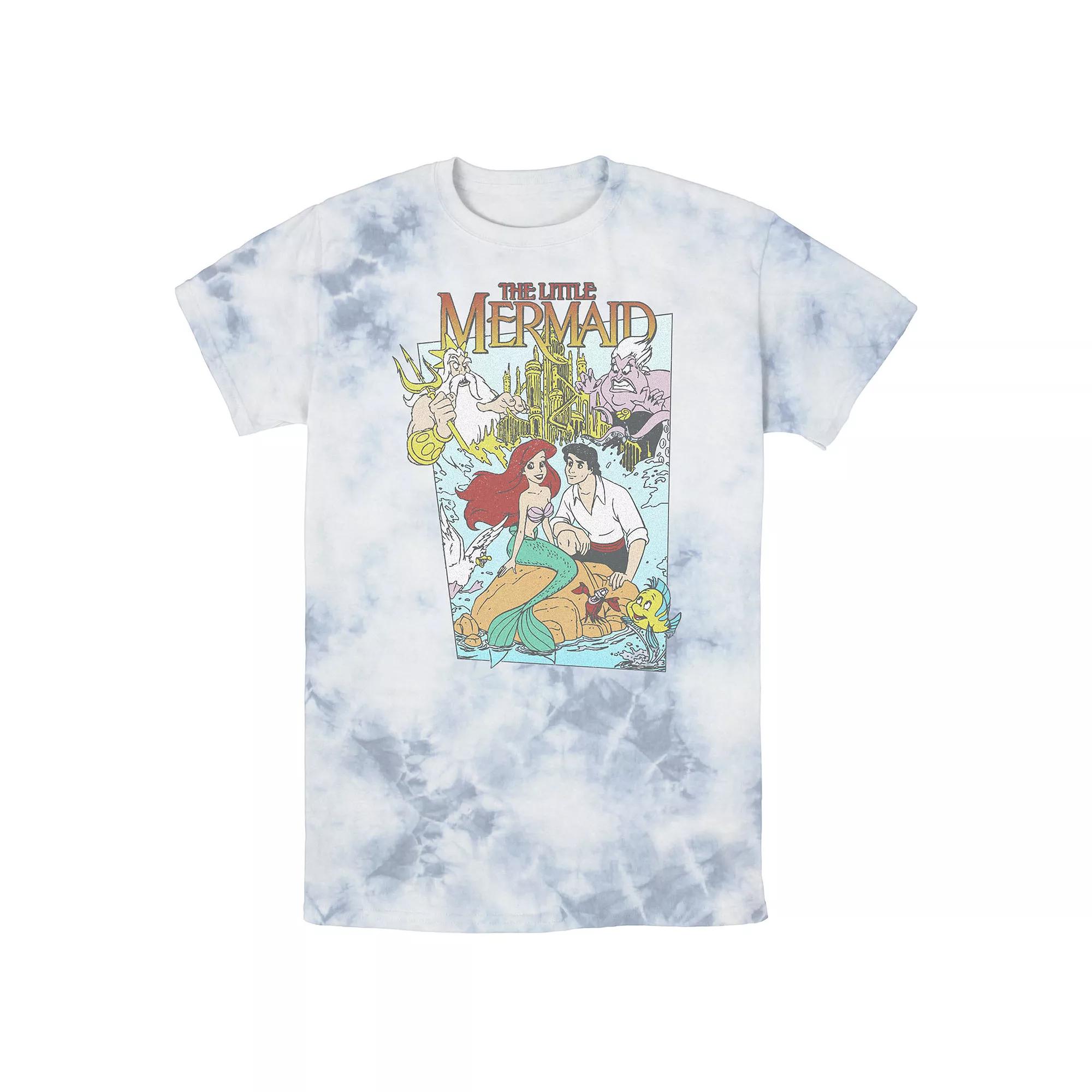 Men's Disney The Little Mermaid Vintage Cover Bomabrd Wash Tee,  Product Image