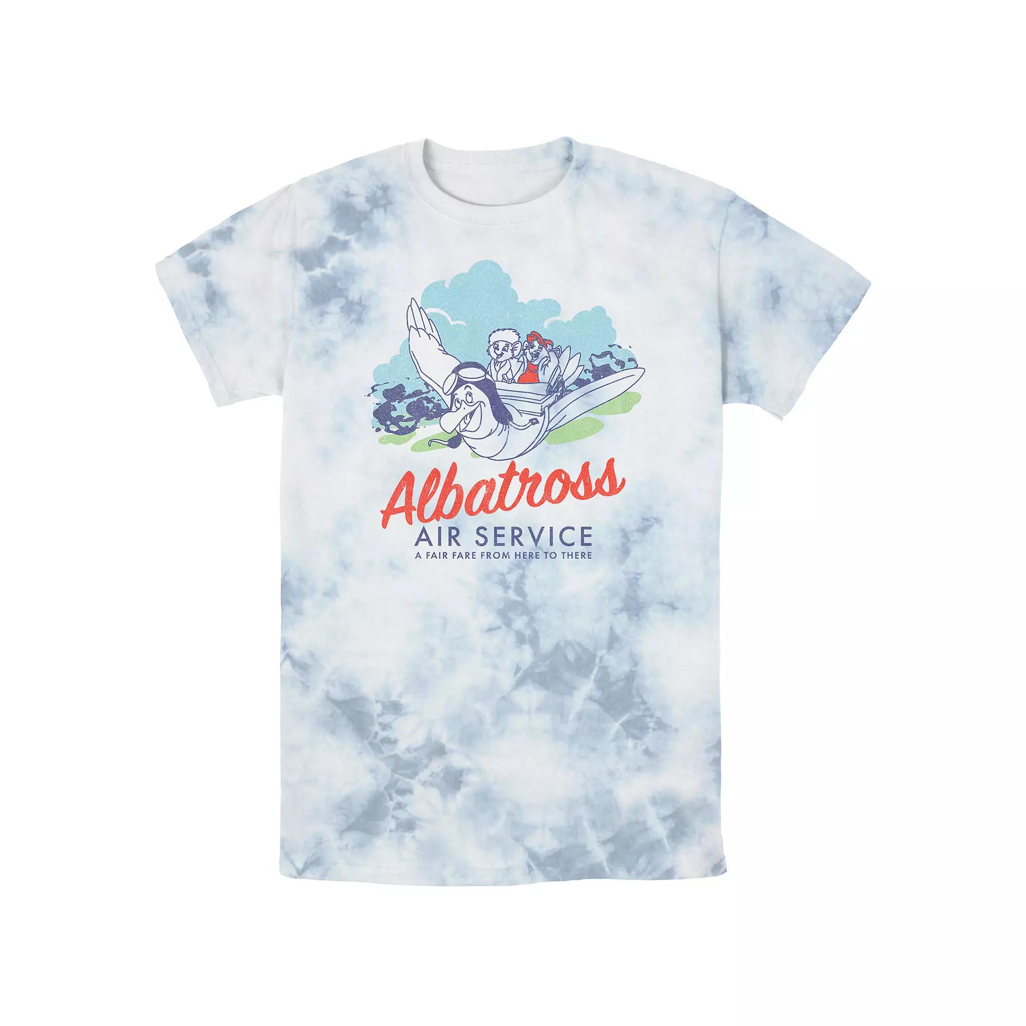 Disney's The Rescuer's Down Under Men's Albatross Air Service Bombard Wash Graphic Tee, Size: Large, White Blue Product Image