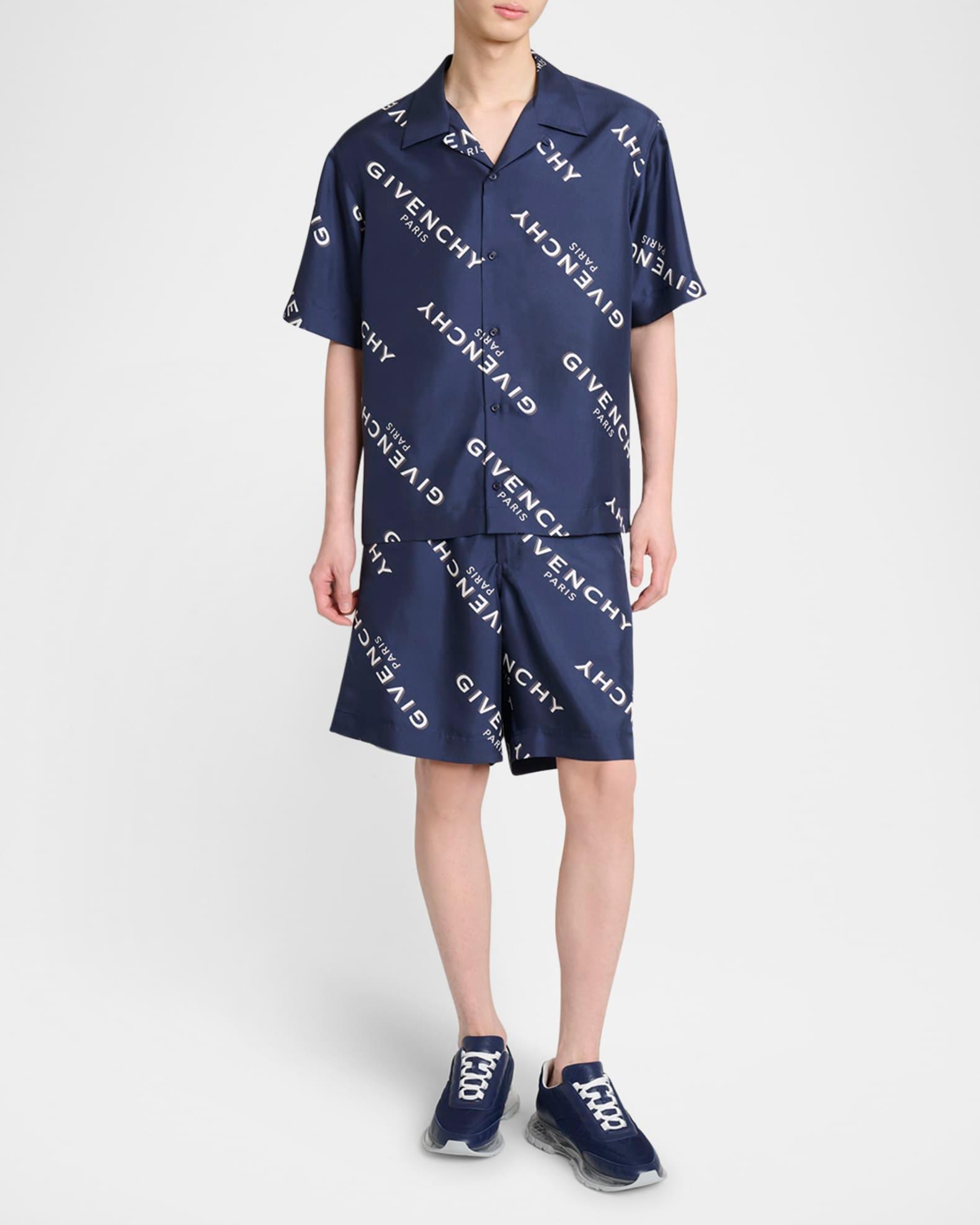 Men's Silk All-Over Logo Shorts Product Image