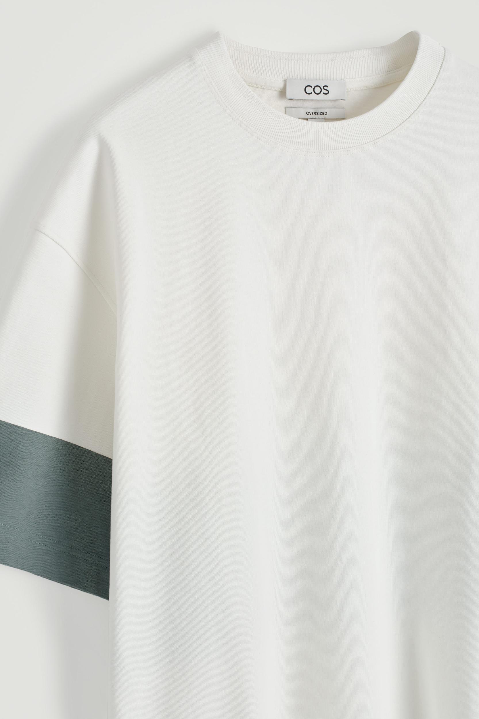 OVERSIZED COLOR BLOCK COTTON T-SHIRT Product Image