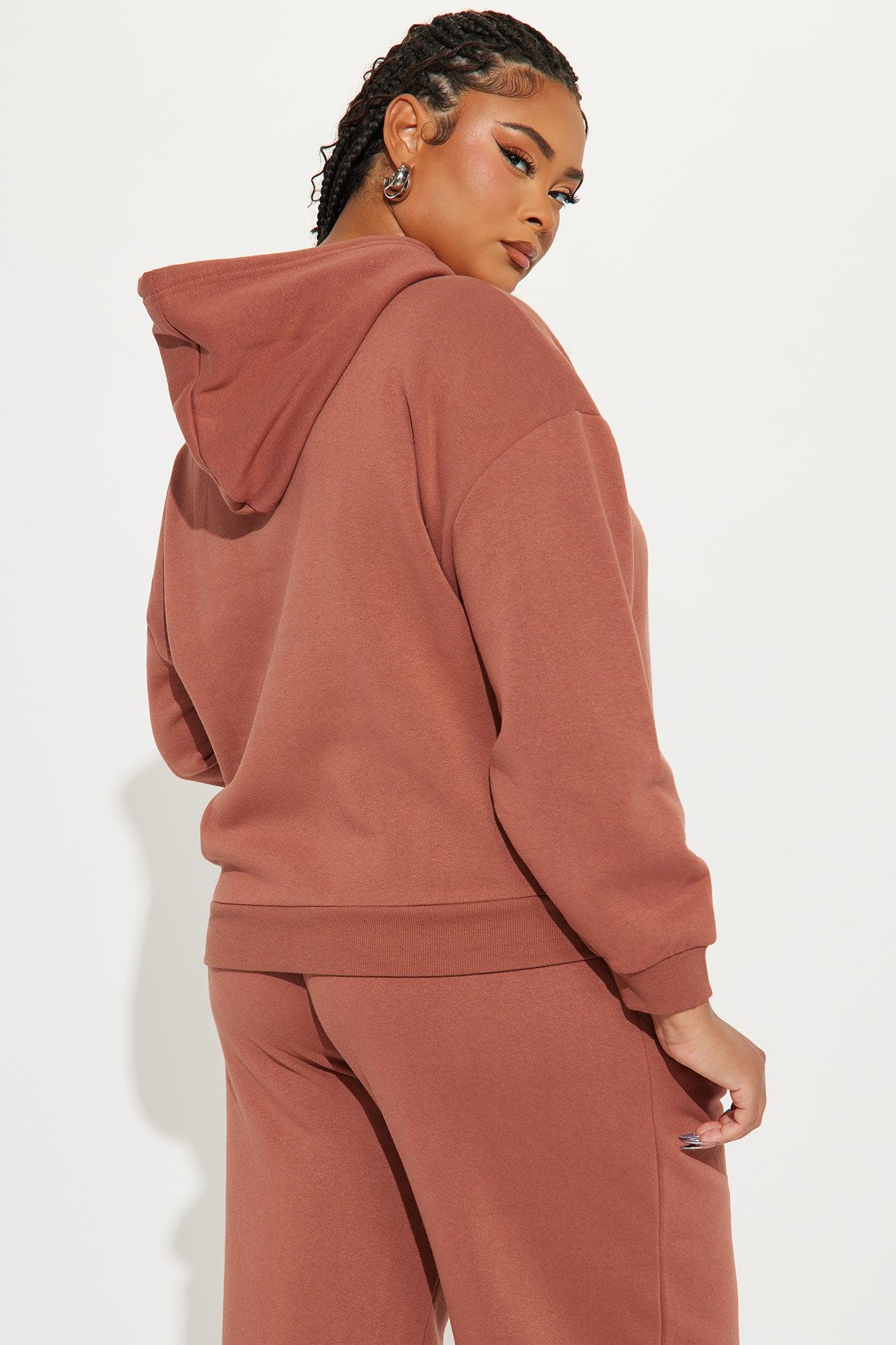 Von Dutch Vintage Cropped Hoodie - Mocha Product Image