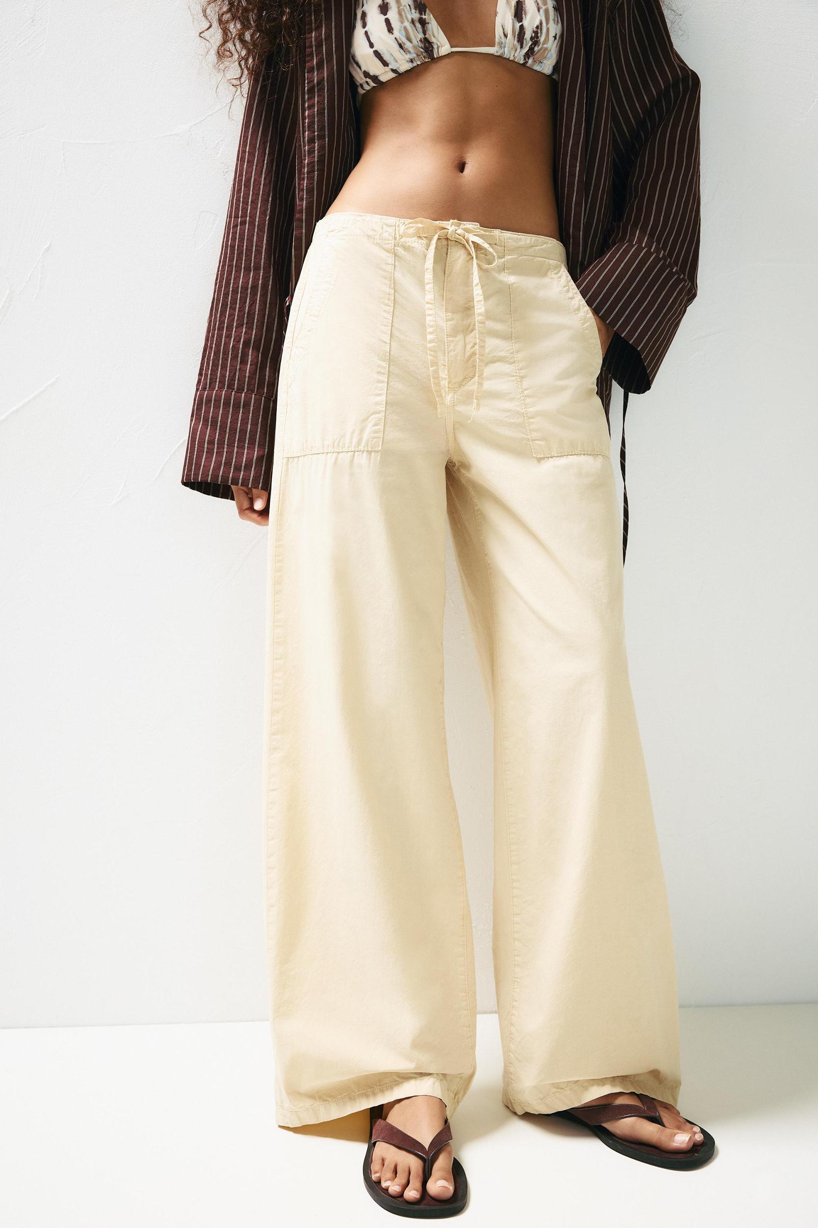 Baggy poplin trousers Product Image