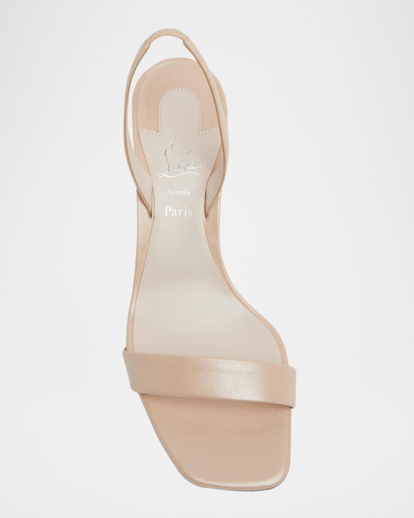 Condora Leather Red Sole Slingback Sandals Product Image