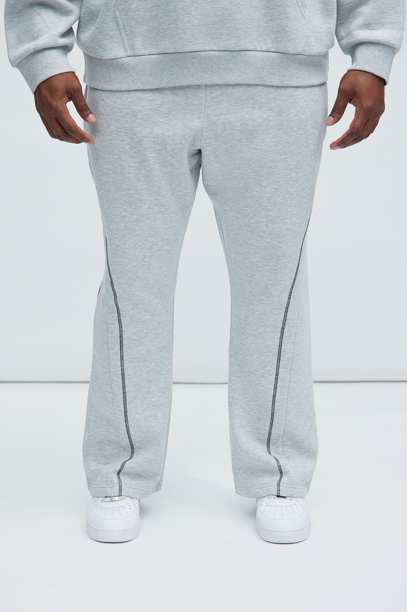 Tyson Trust Me Skinny Flare Contrast Sweatpants - Heather Grey Product Image