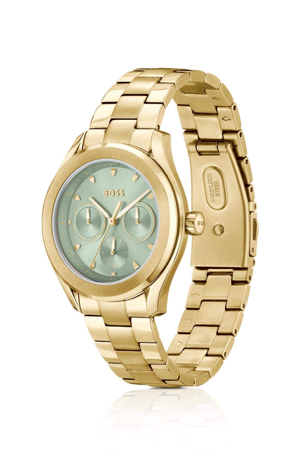 BOSS - Link-bracelet watch with brushed green dial Product Image