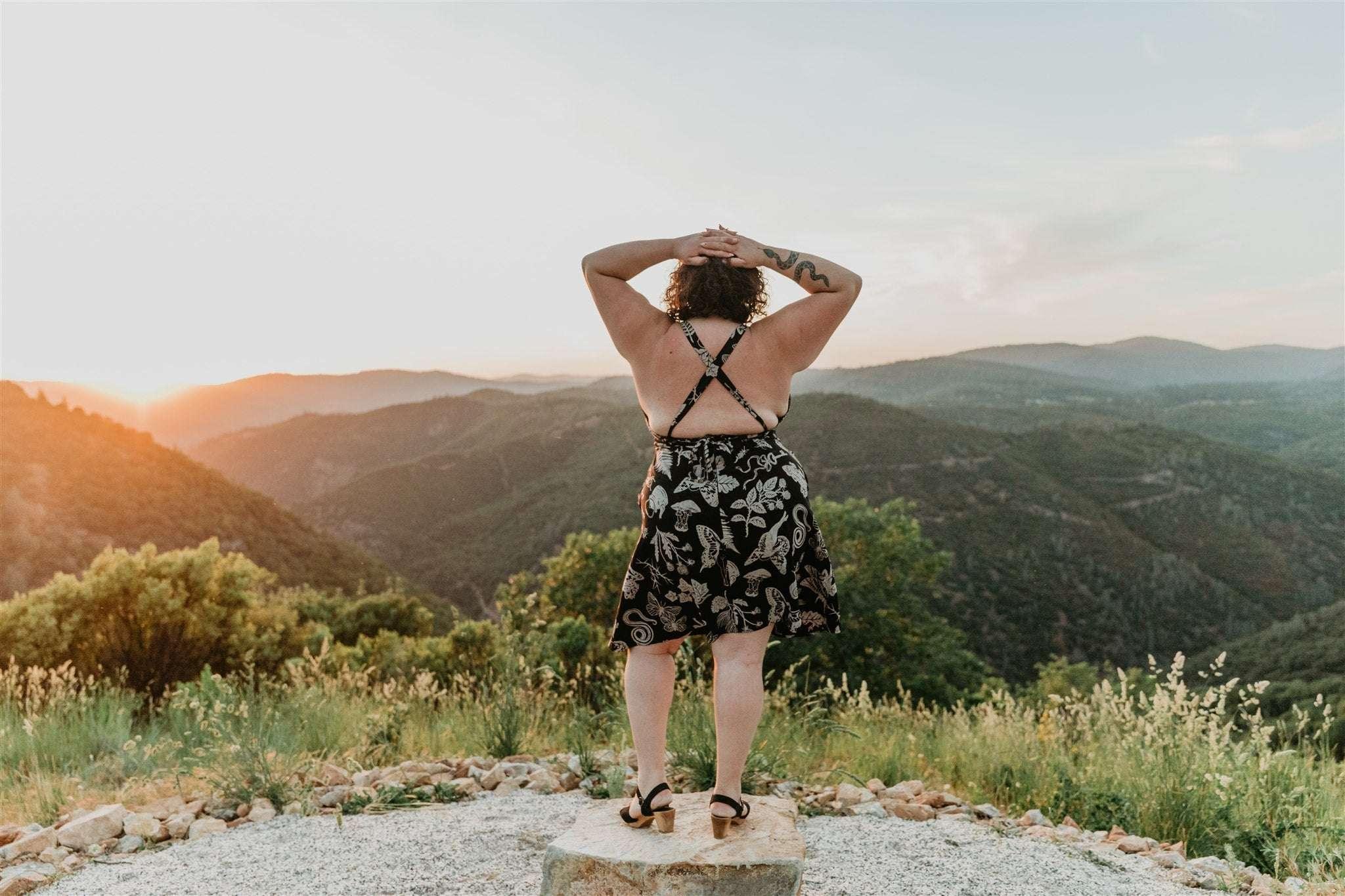 Juniper Dress in Black Woodland Wonder Product Image