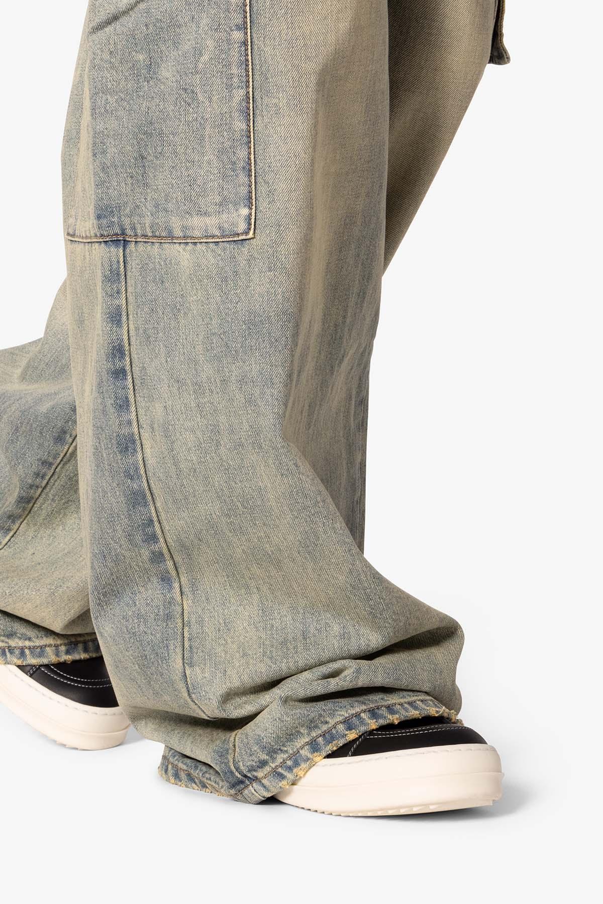 Void Baggy Cargo Denim - Medium Blue Product Image