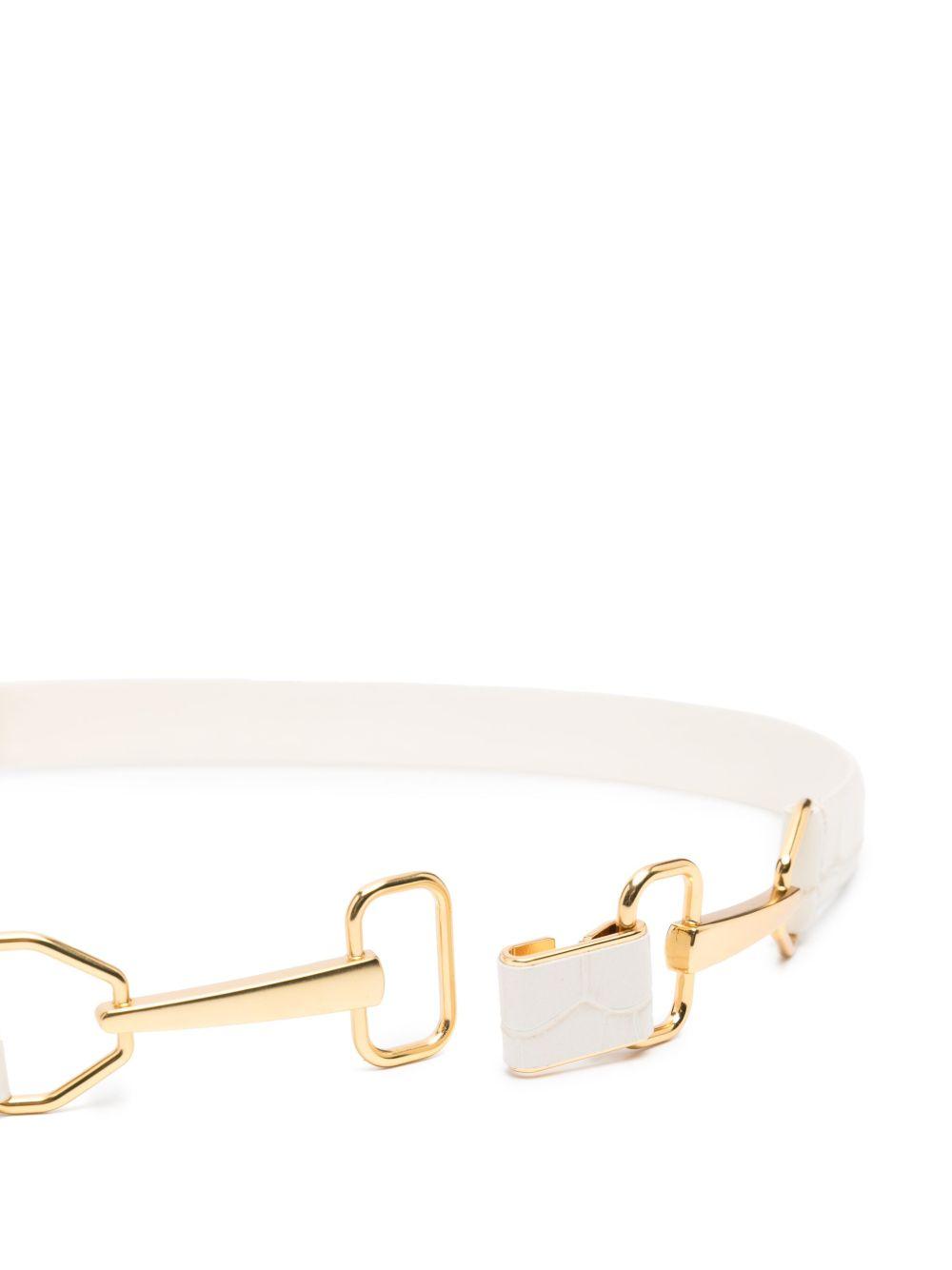 crocodile-embossed belt  Product Image