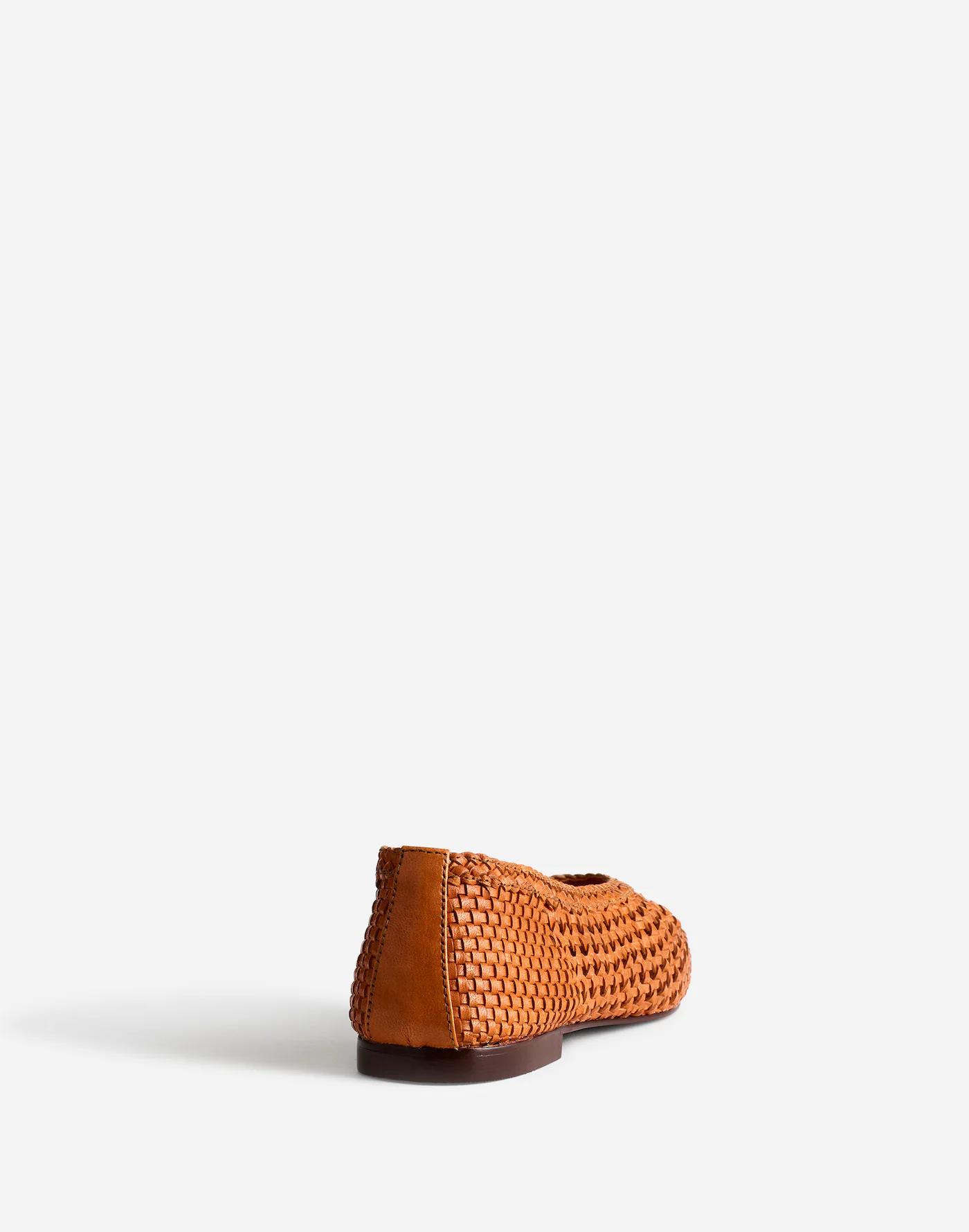 The Mylie Ballet Flat in Handwoven Leather Product Image