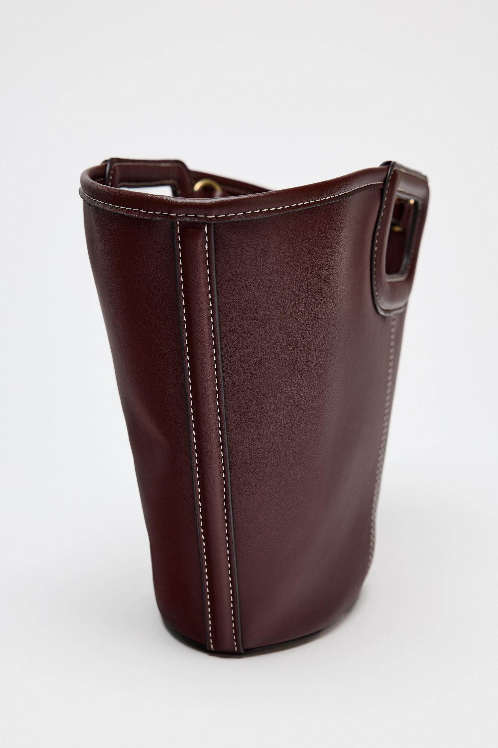 TOPSTITCHED SHOPPER BAG Product Image