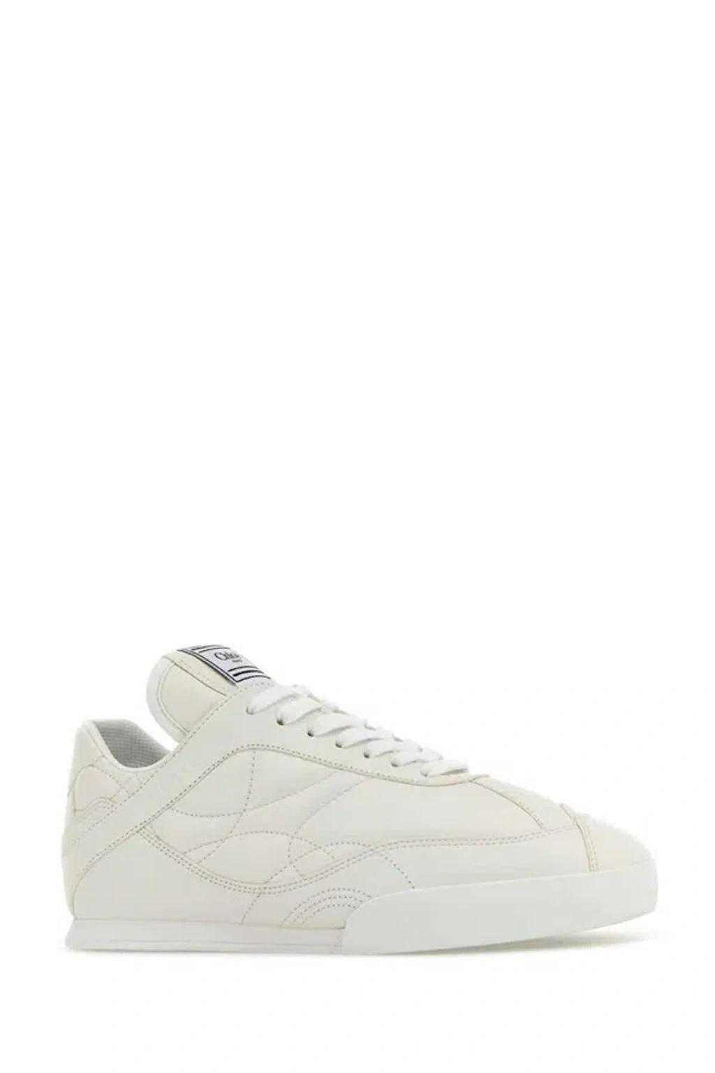 CHLOÉ Womens Chloe Kick Brand-patch Leather Low-top Trainers In White Product Image