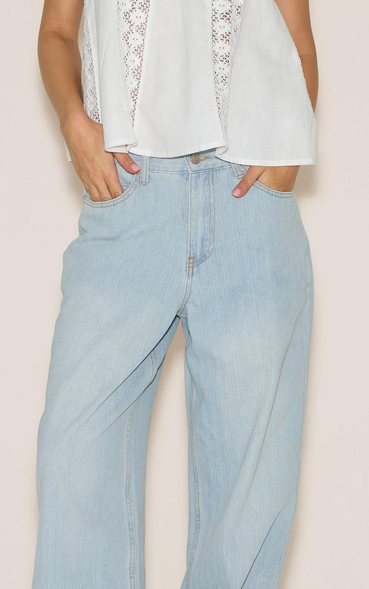  Light Blue Lightweight Slouchy Wide Leg Jean Product Image