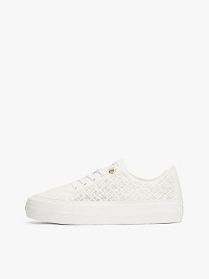 Embroidered TH Monogram Mesh Sneaker Product Image