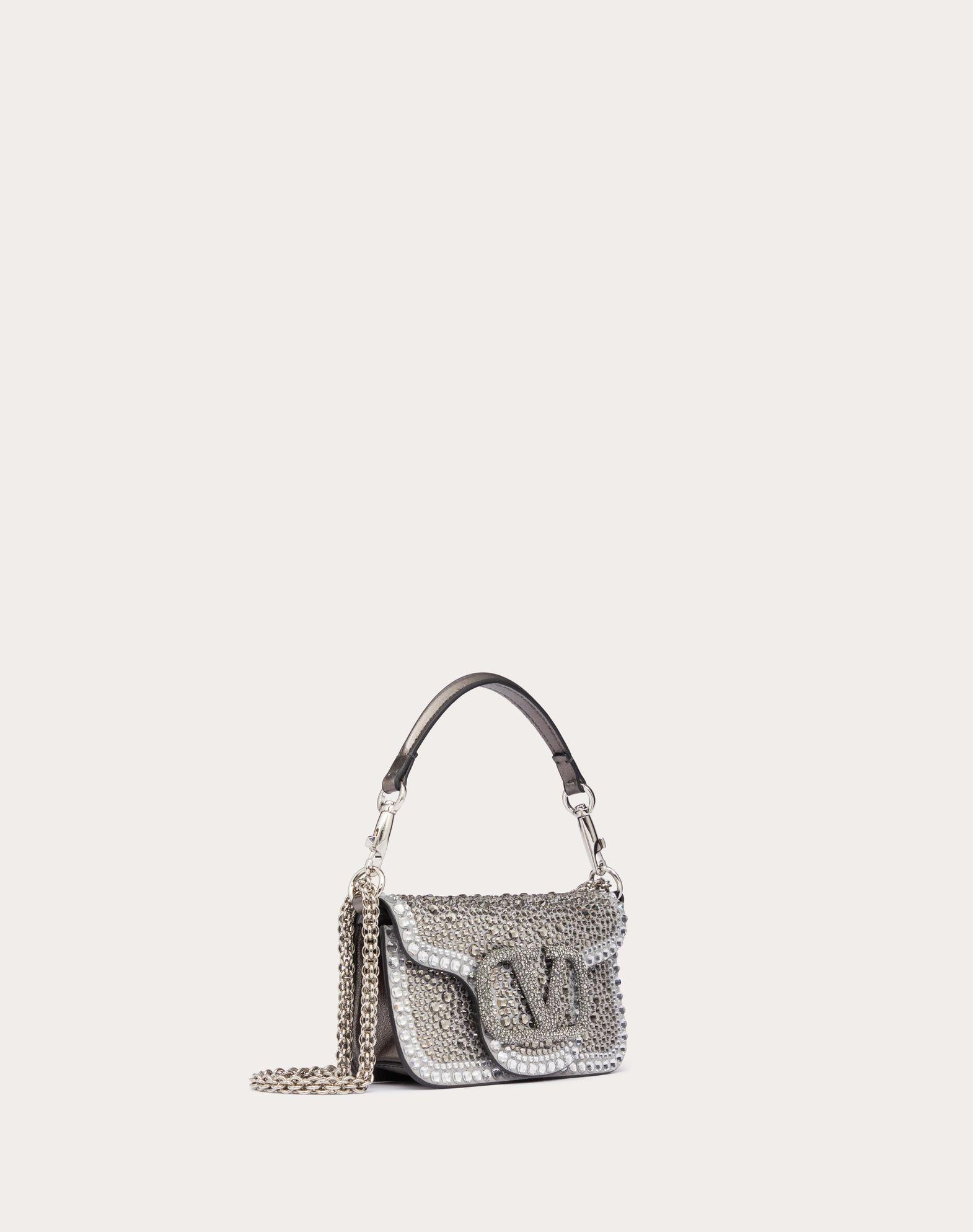 Small Valentino Garavani Locò Shoulder Bag With Rhinestones Product Image