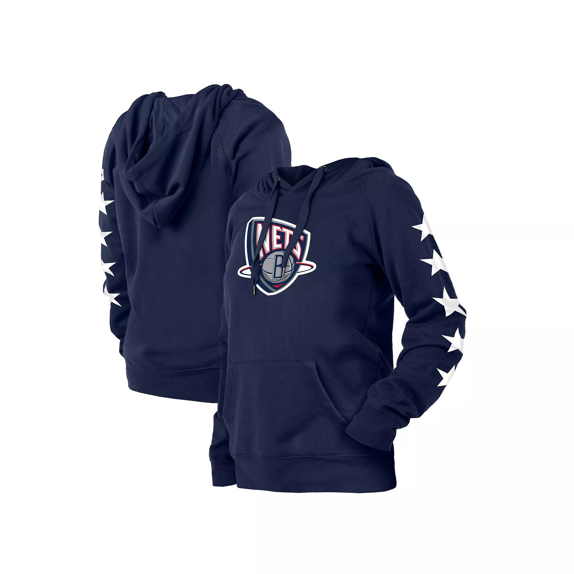 Women's New Era Navy Brooklyn Nets 2021/22 City Edition Pullover Hoodie, Size: Small, Blue Product Image