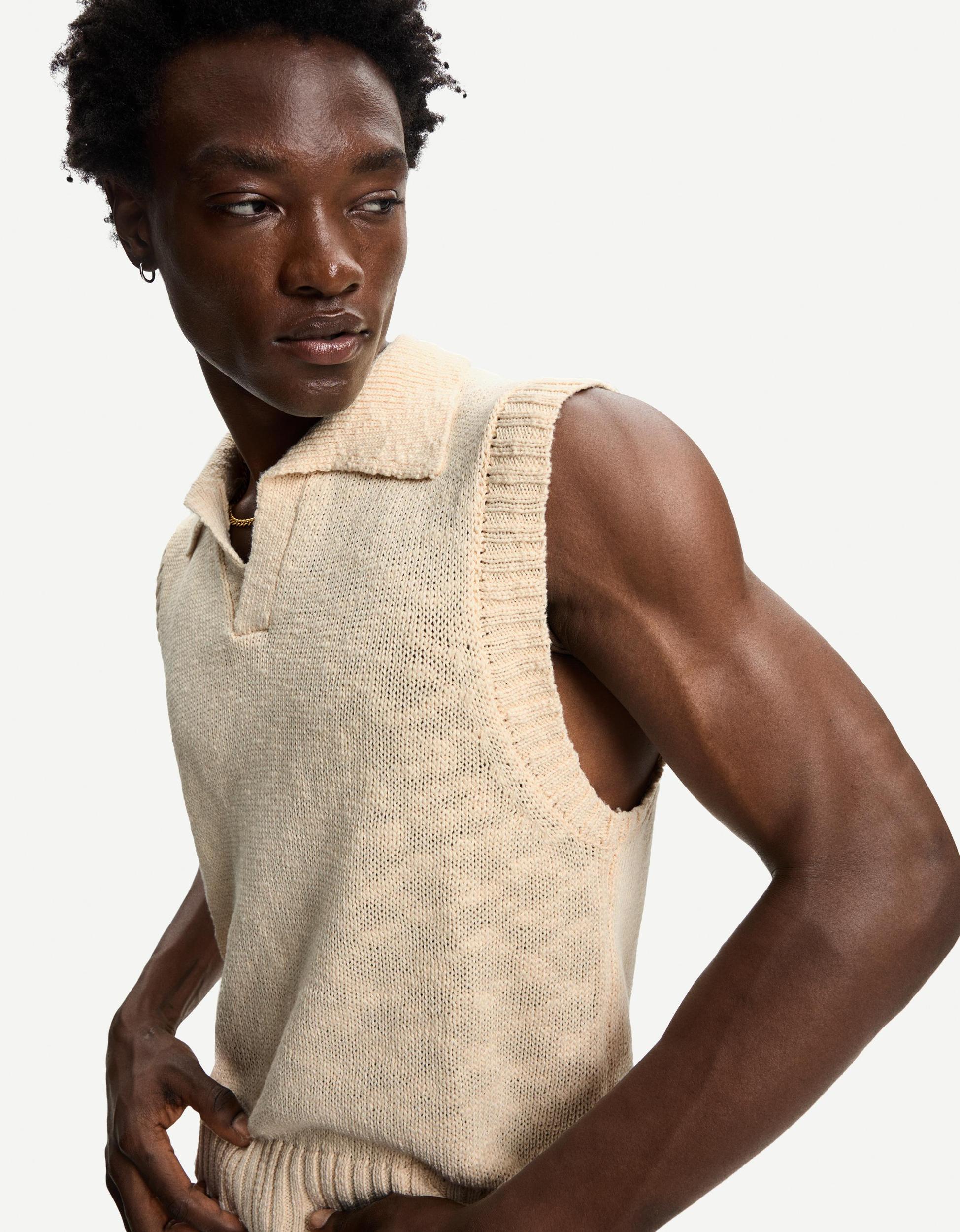 Rustic polo collar vest Product Image