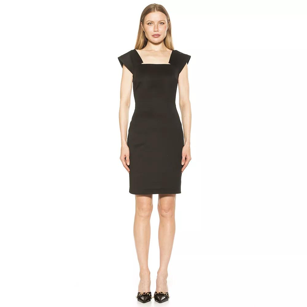 Women's ALEXIA ADMOR Lucinda Modern Scoopneck Sheath Dress,  Product Image
