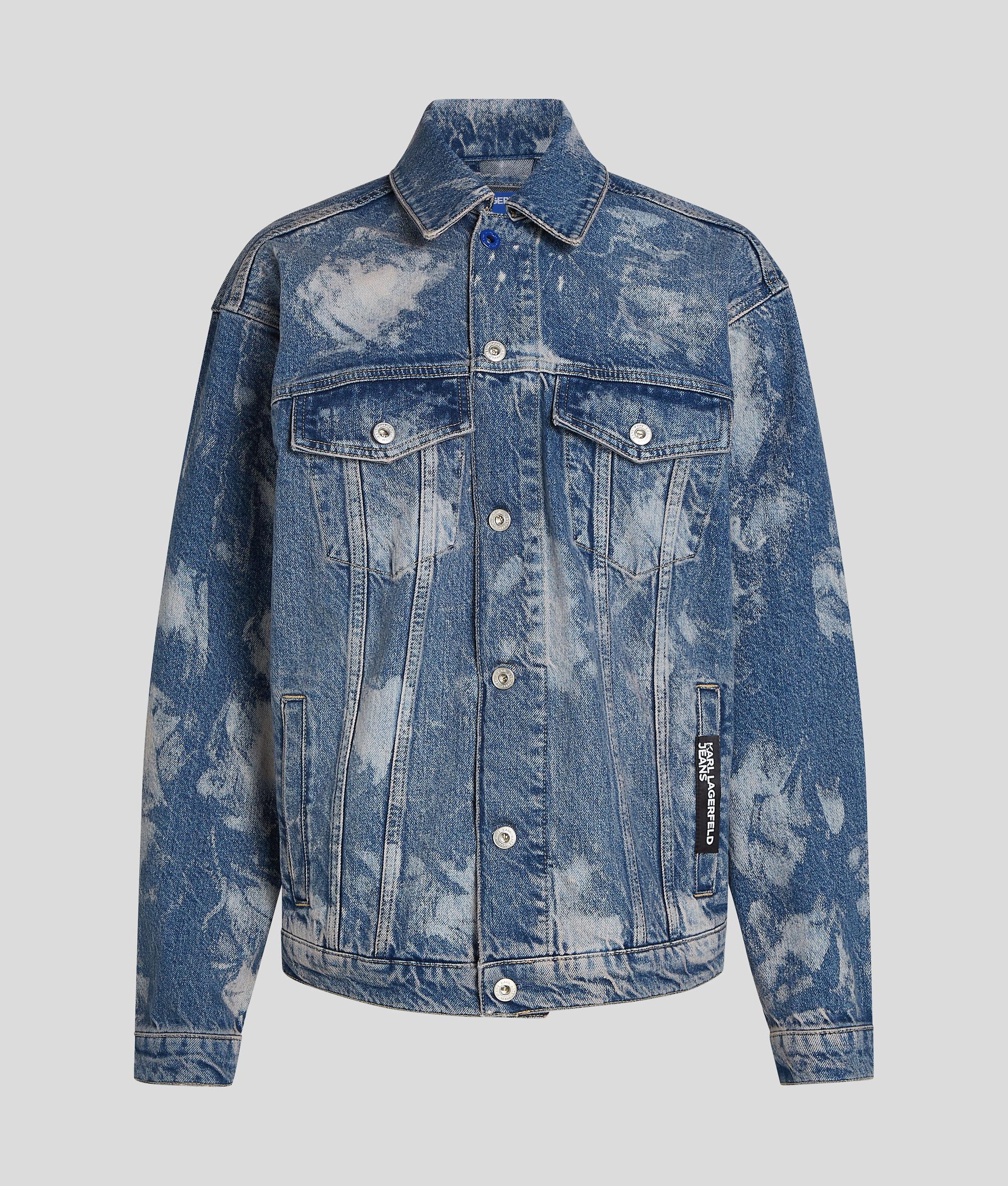 RELAXED-FIT BLEACHED DENIM JACKET Product Image