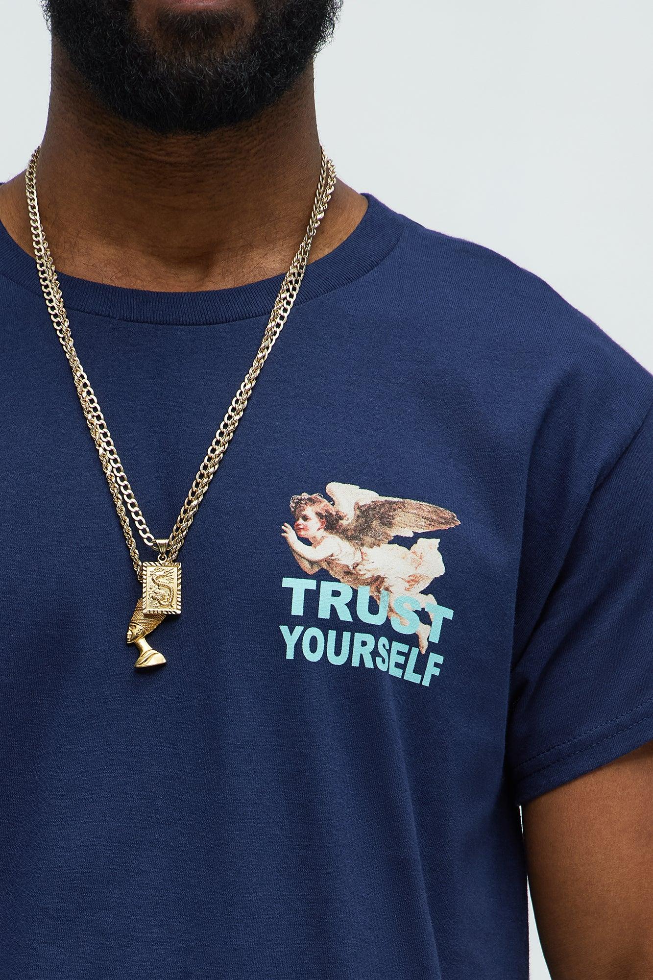 Trust Yourself Angels Short Sleeve Tee - Navy Product Image