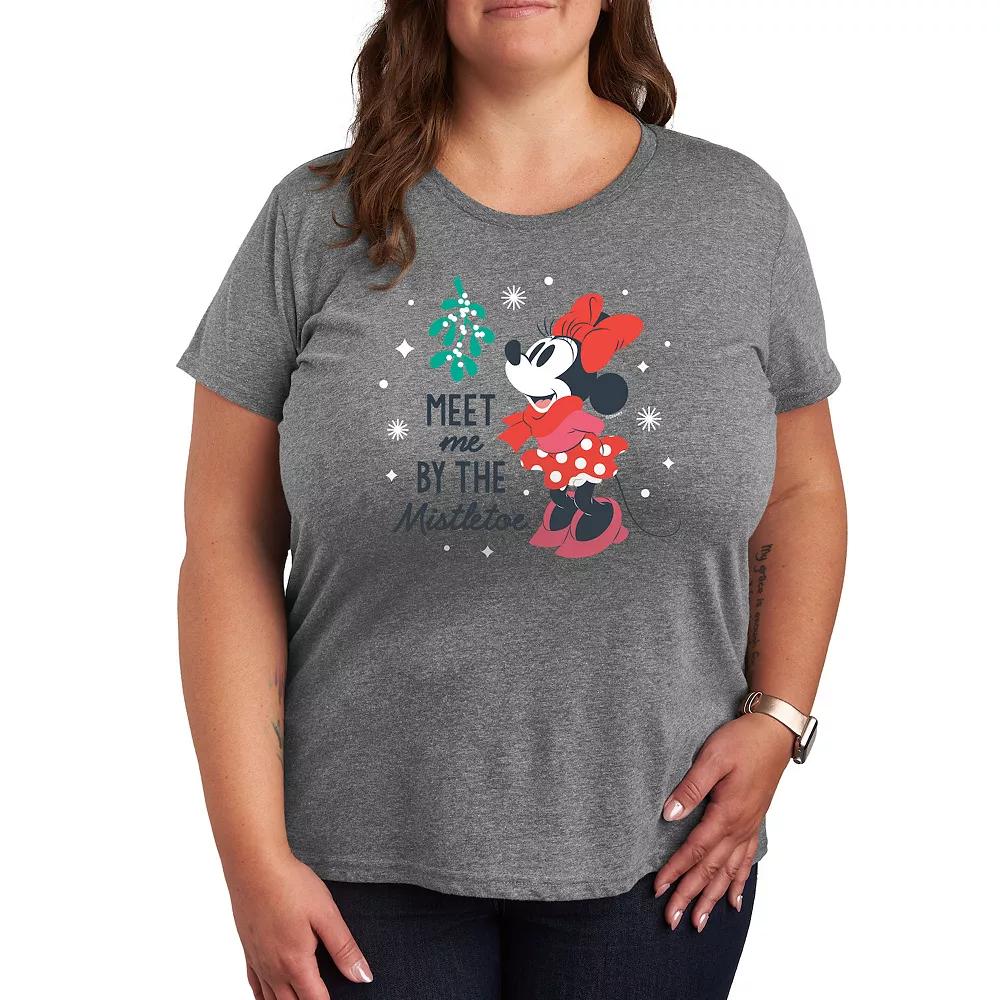 Disney's Minnie Mouse Plus Mistletoe Graphic Tee, Women's,  Product Image