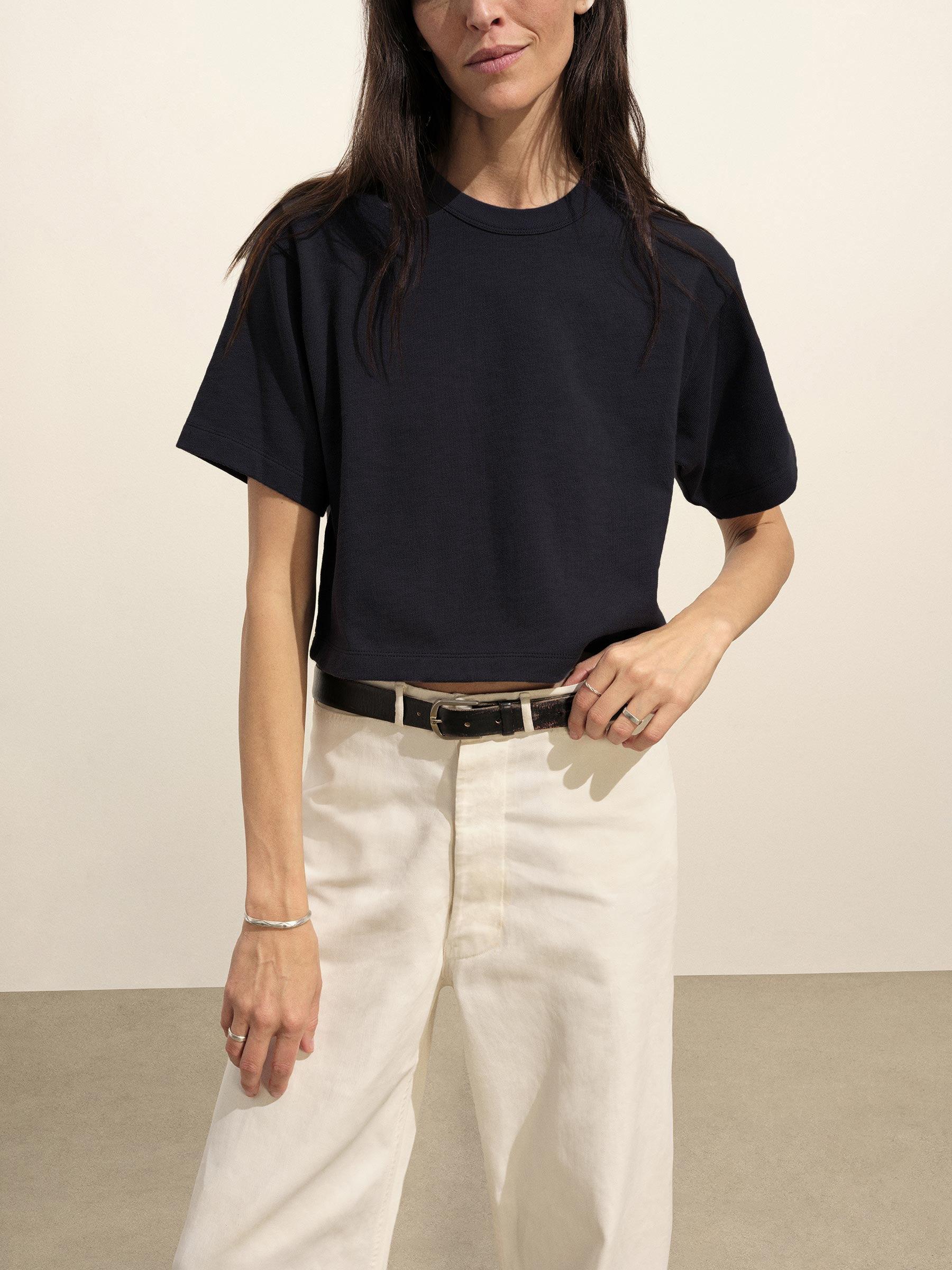 Dress Navy Field-Spec Boyfriend Crop Tee Product Image