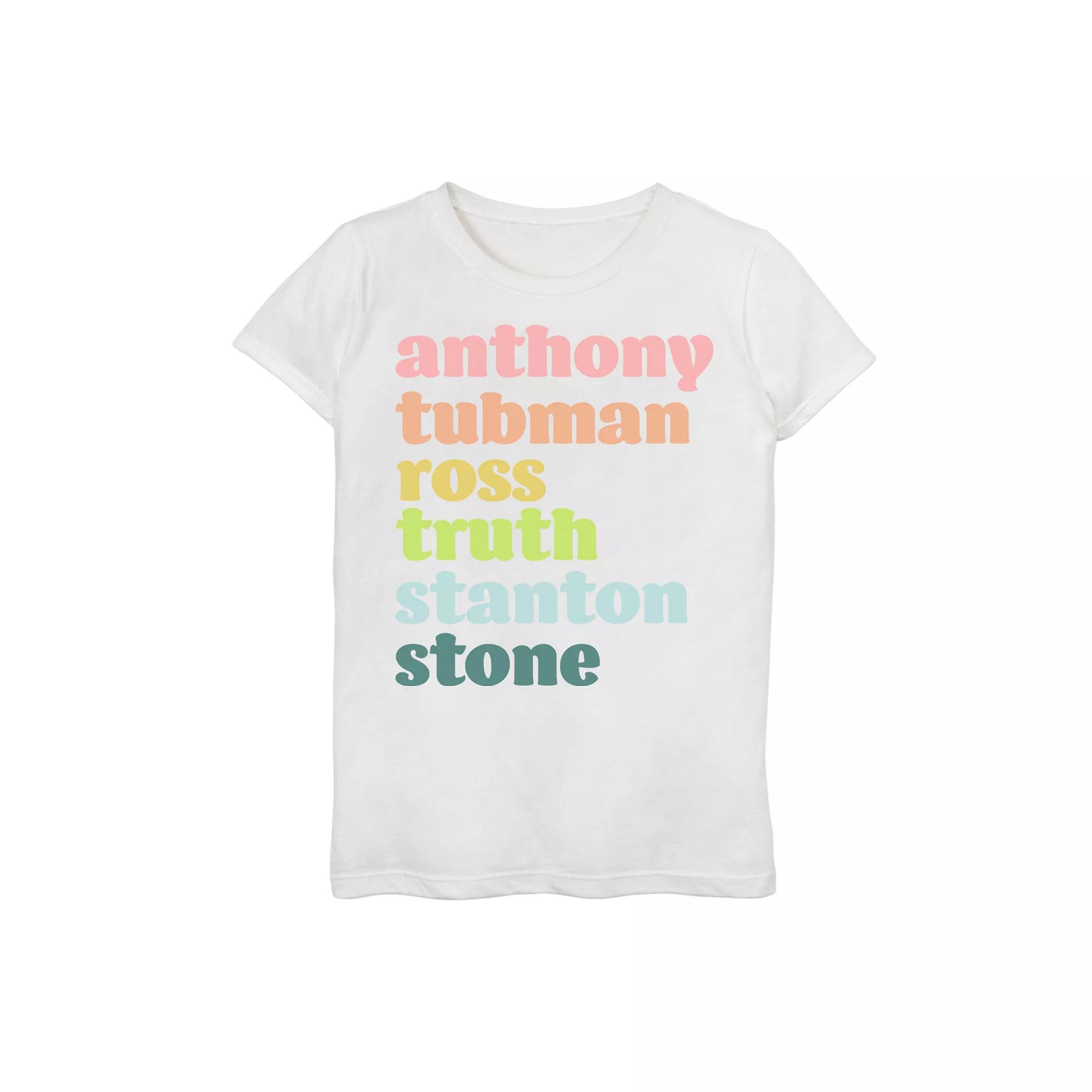 Girls 7-16 american Women Text Tee, Girl's, Size: Small, Athletic Grey Product Image