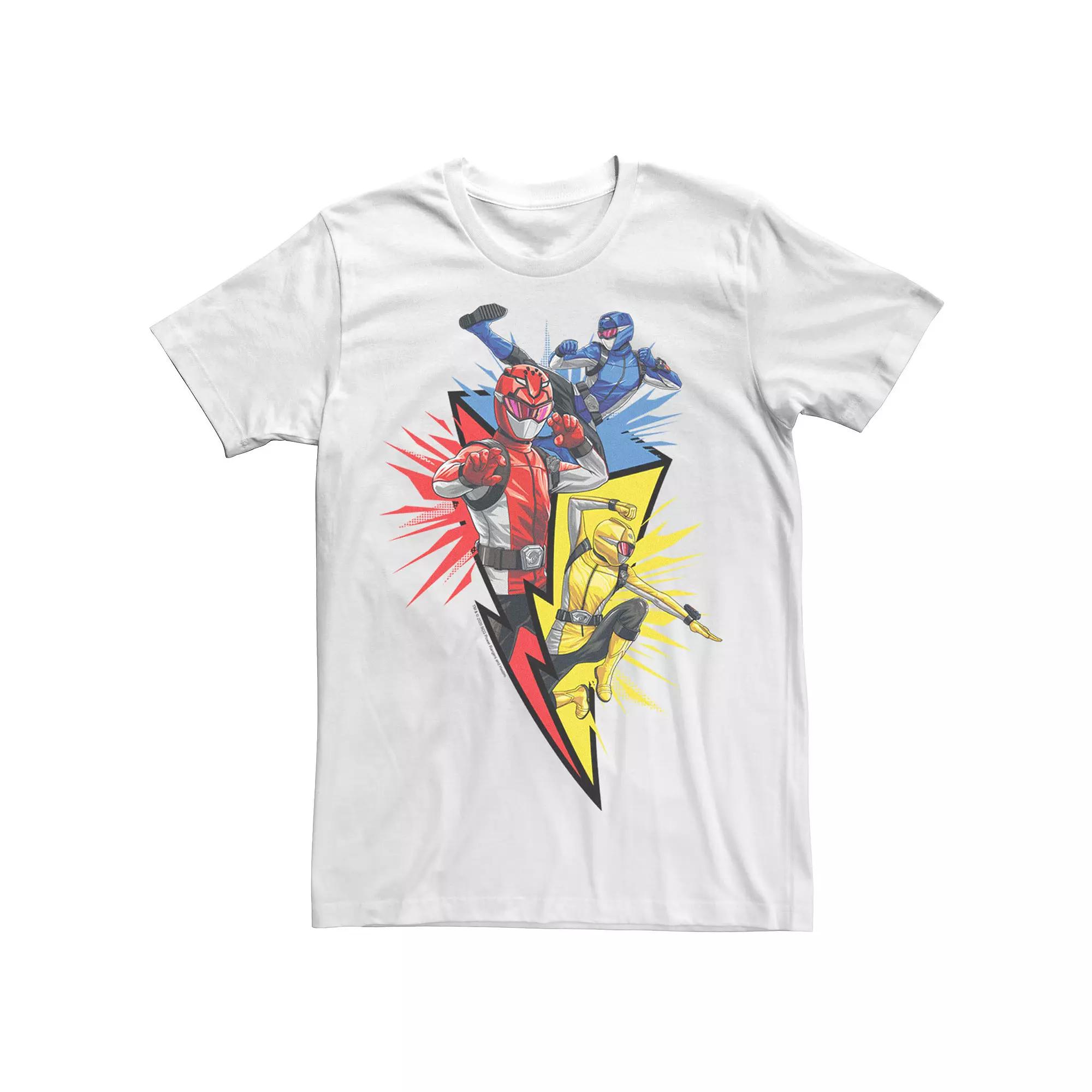 Men's Power Rangers Lightning Bolt Trio Tee,  Product Image