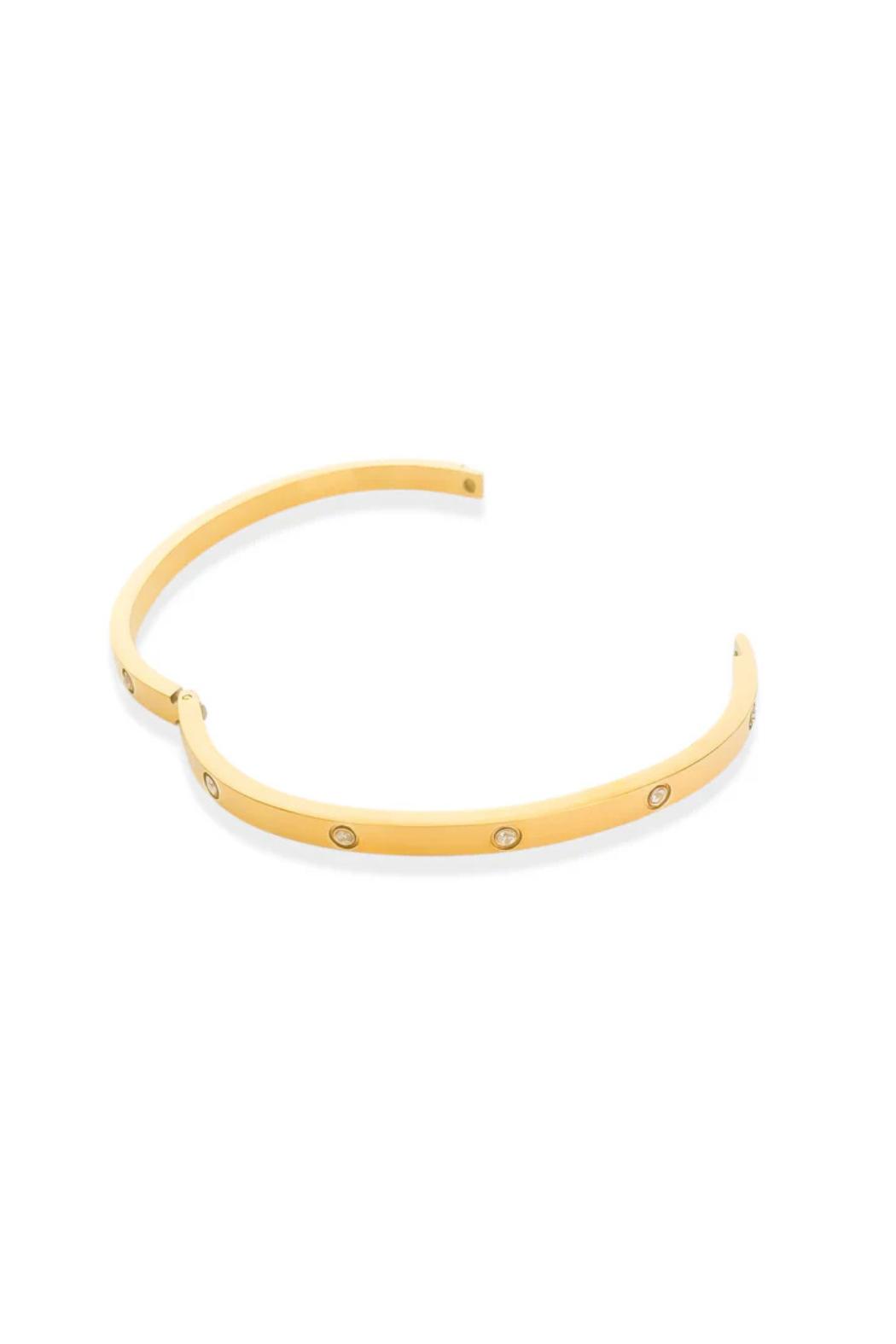 18k CZ 2mm Bangle Product Image