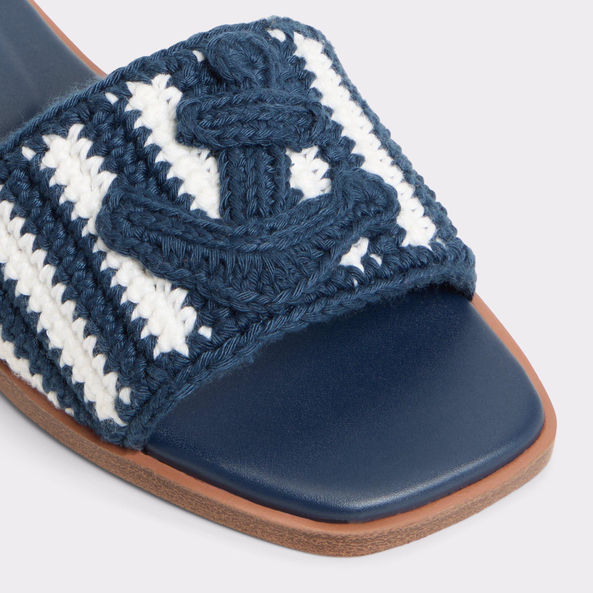 Sabbia Blue Combo Women's Flat Sandals | ALDO US Product Image